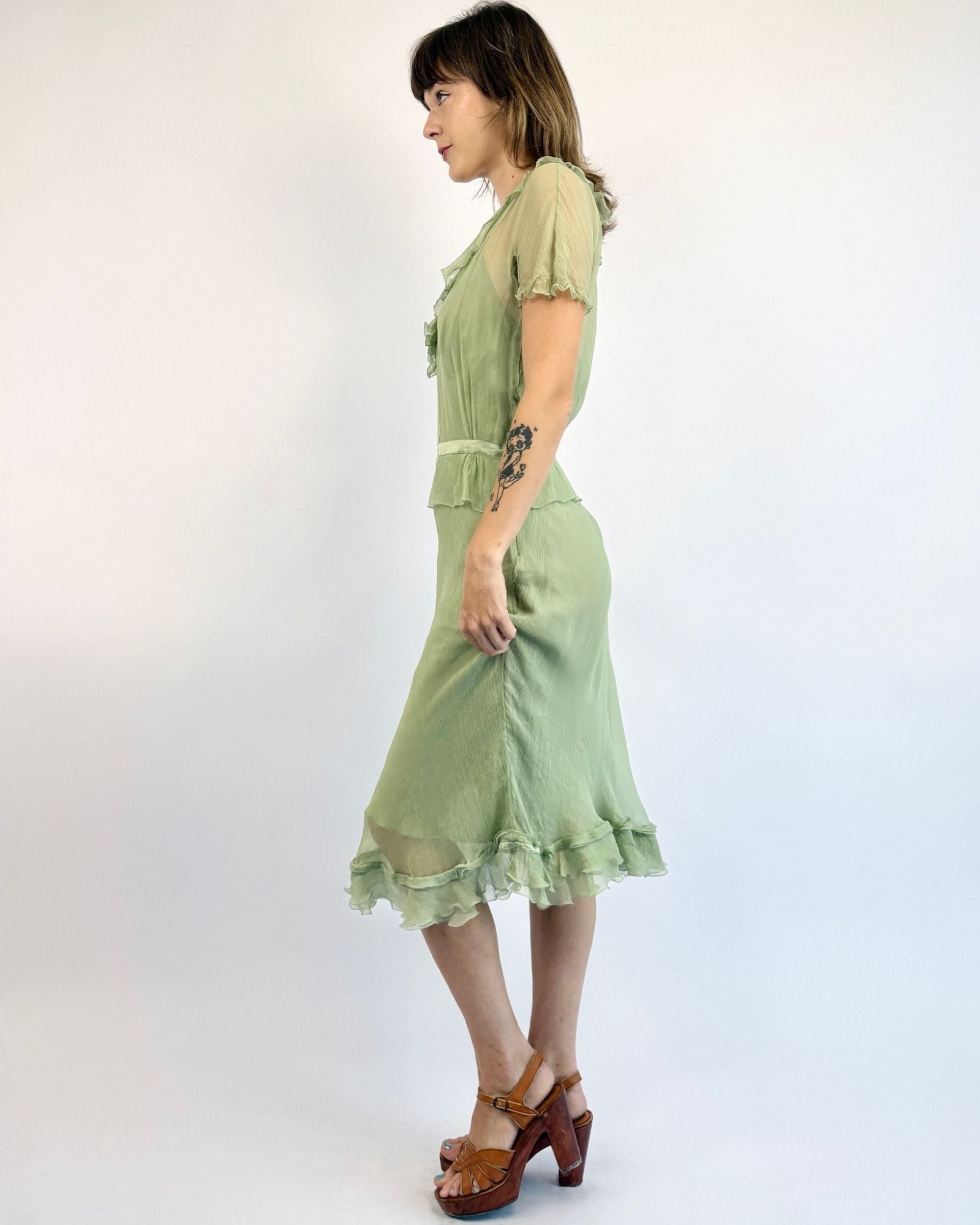 Moschino Mint To Be Chiffon Dress