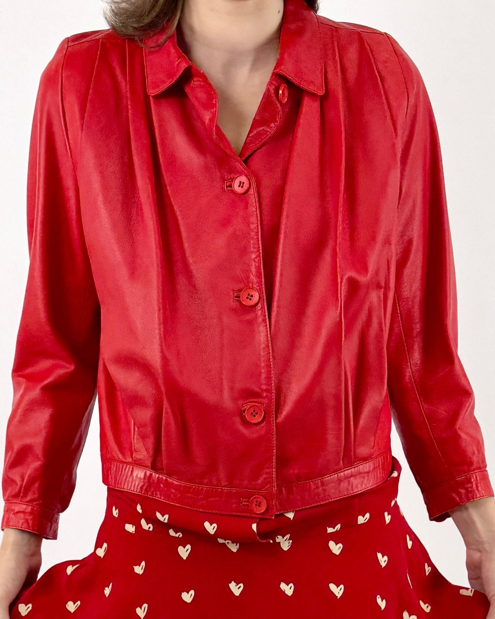 80's Cherry Bomb Leather Jacket