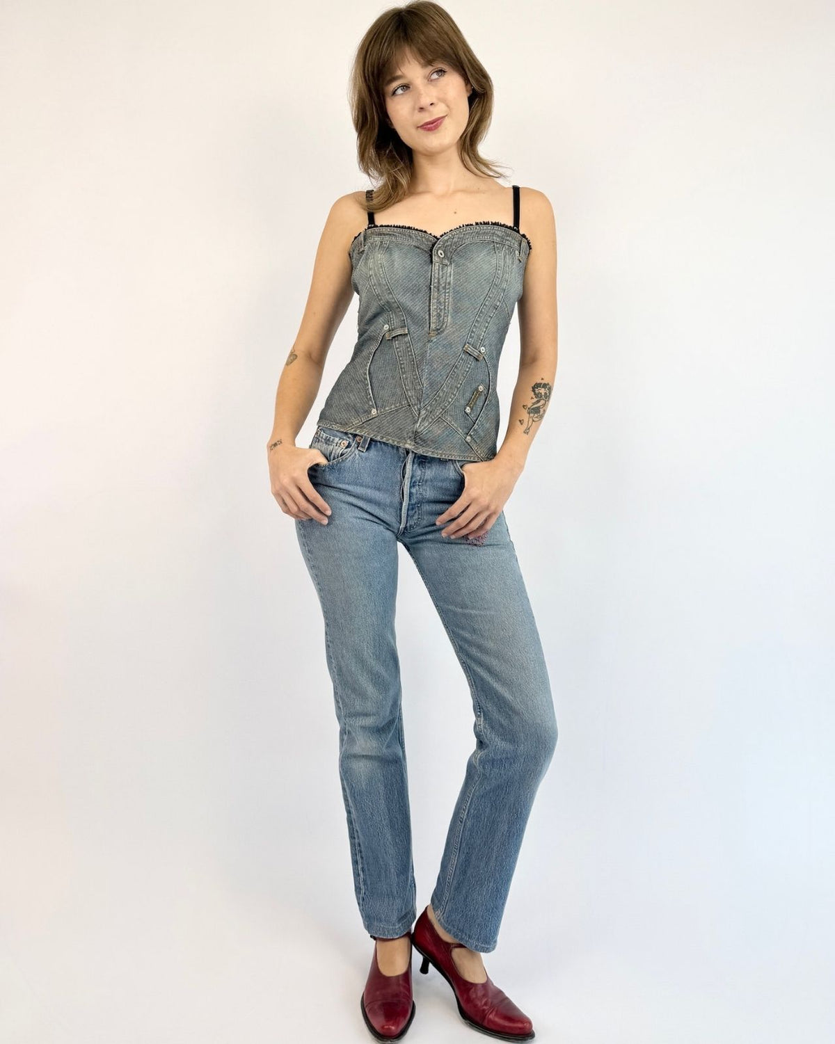 Dolce and Gabbana Denim Difference Bustier