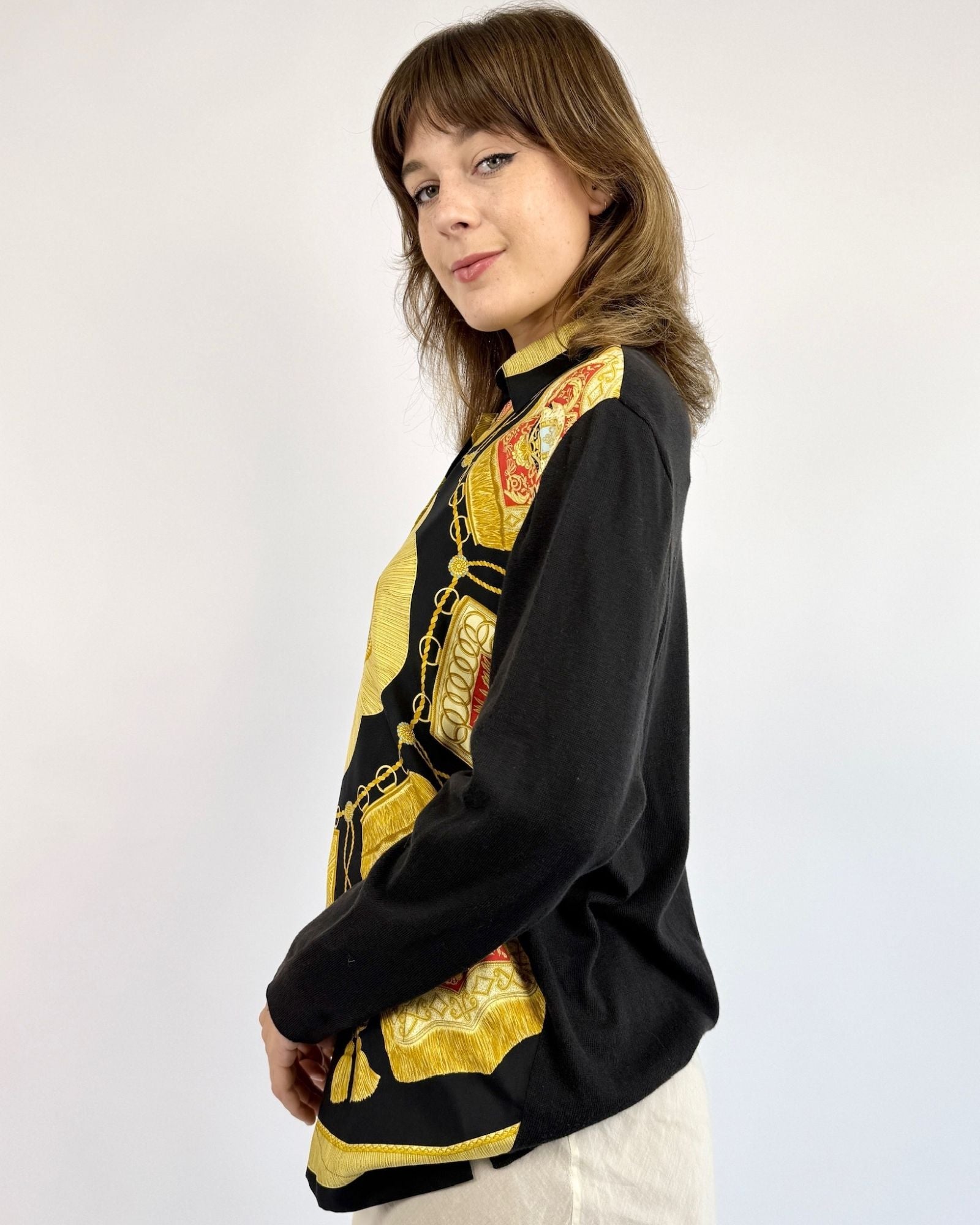 Hermès Silk Scarf Top