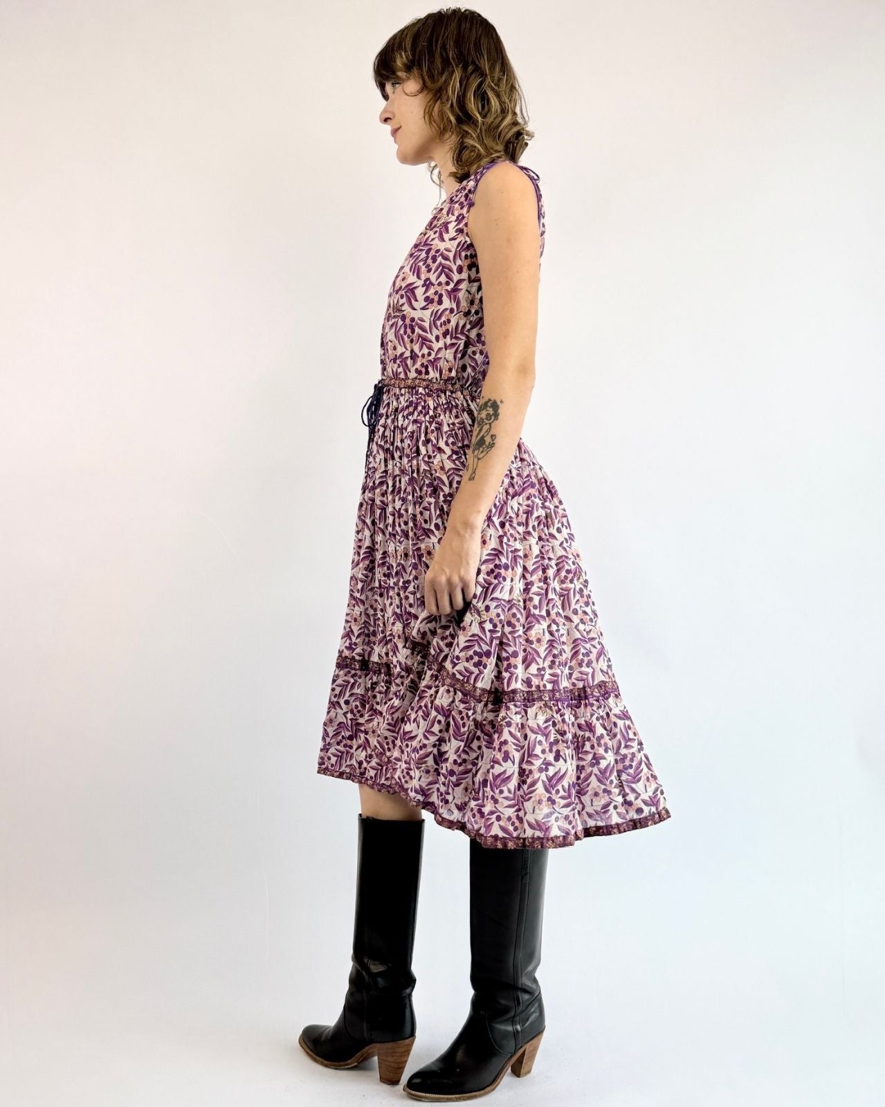 Purple Adini Indian Cotton Dress