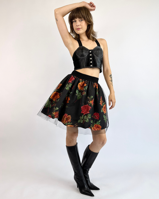 Blumarine Flounce About Town Taffeta Skirt