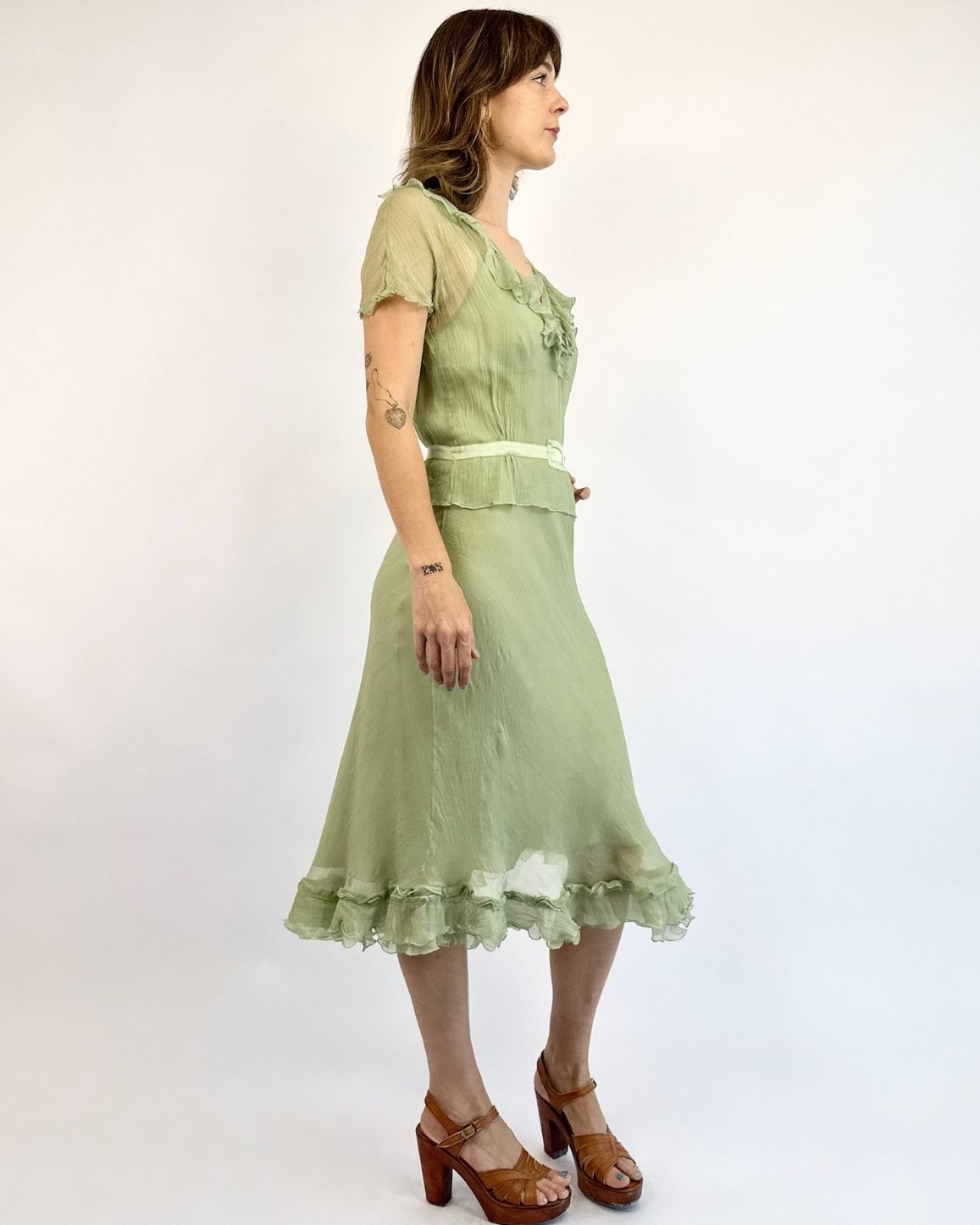 Moschino Mint To Be Chiffon Dress