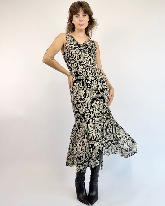 Y2K Summer Noir Evening Dress