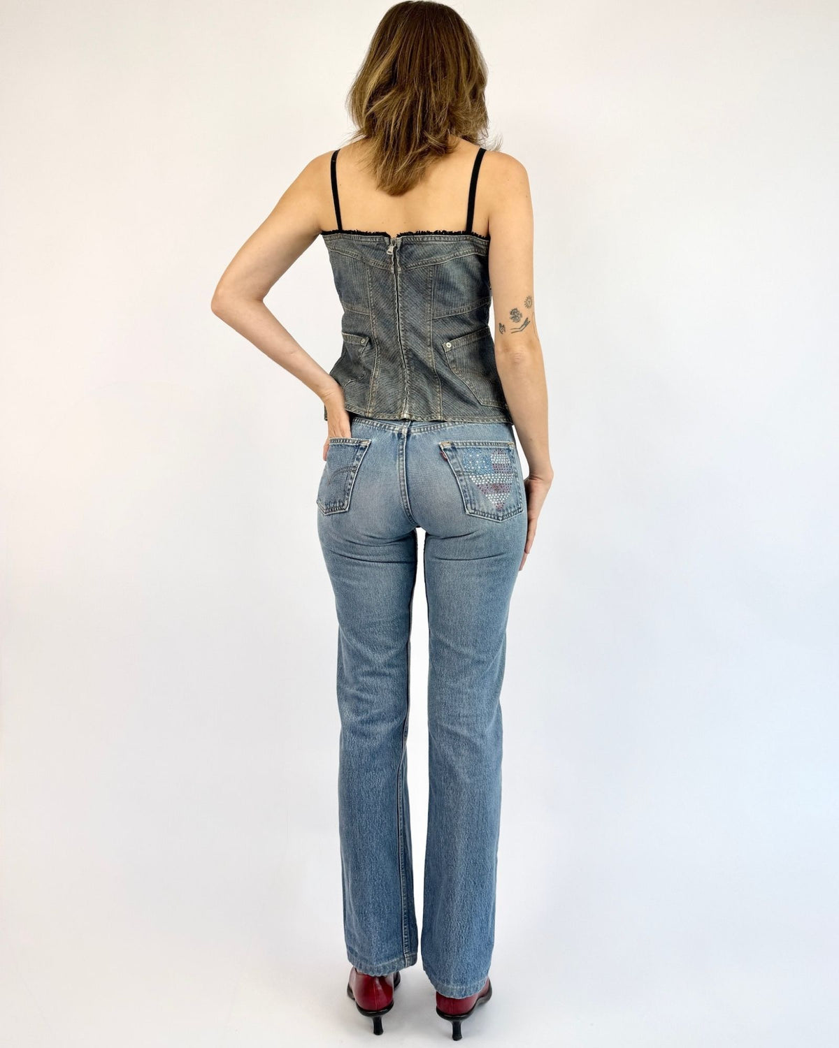 Levi's 501s Sparkling Heart Jeans