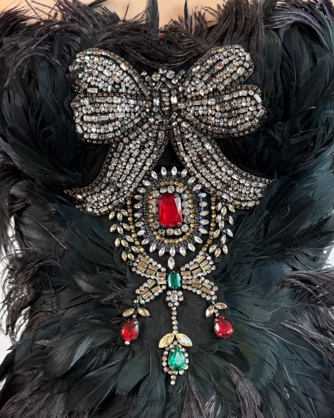 Dolce + Gabbana Black Swan Seduction Feather Corset