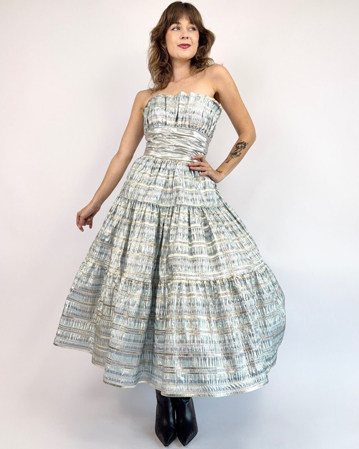 1950s Frosted Jubilee Party Dress