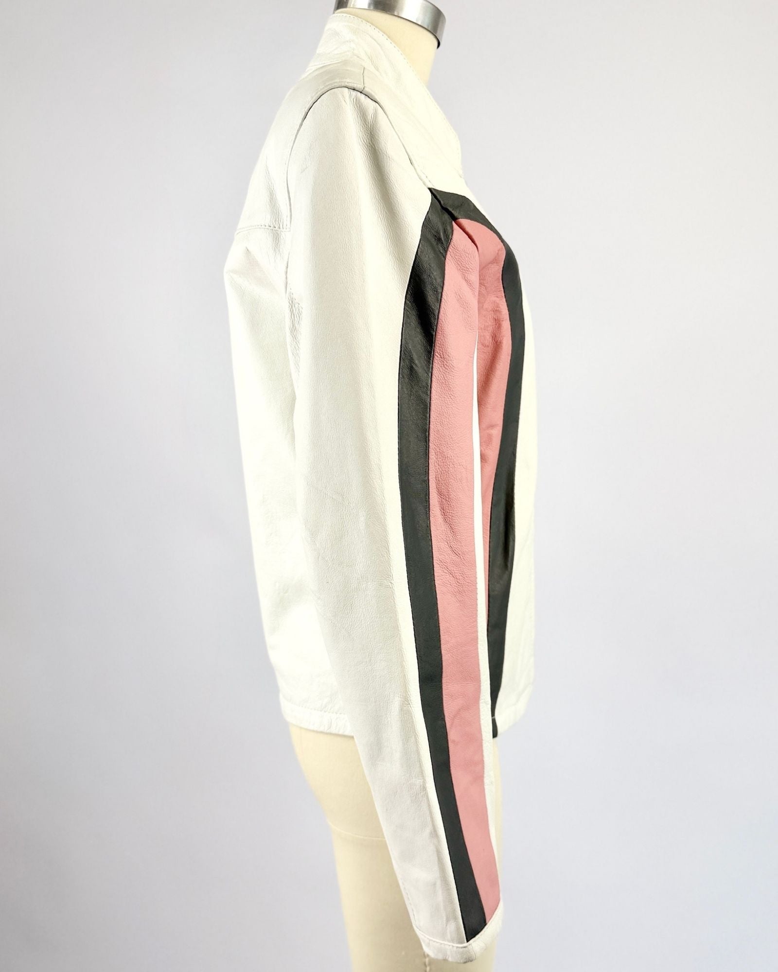 Pink & White Moto Mami Jacket