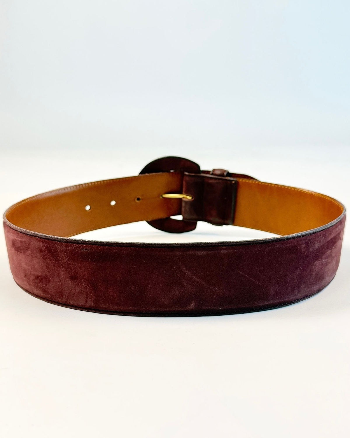 Coach Dusty Plum Suede Belt $118