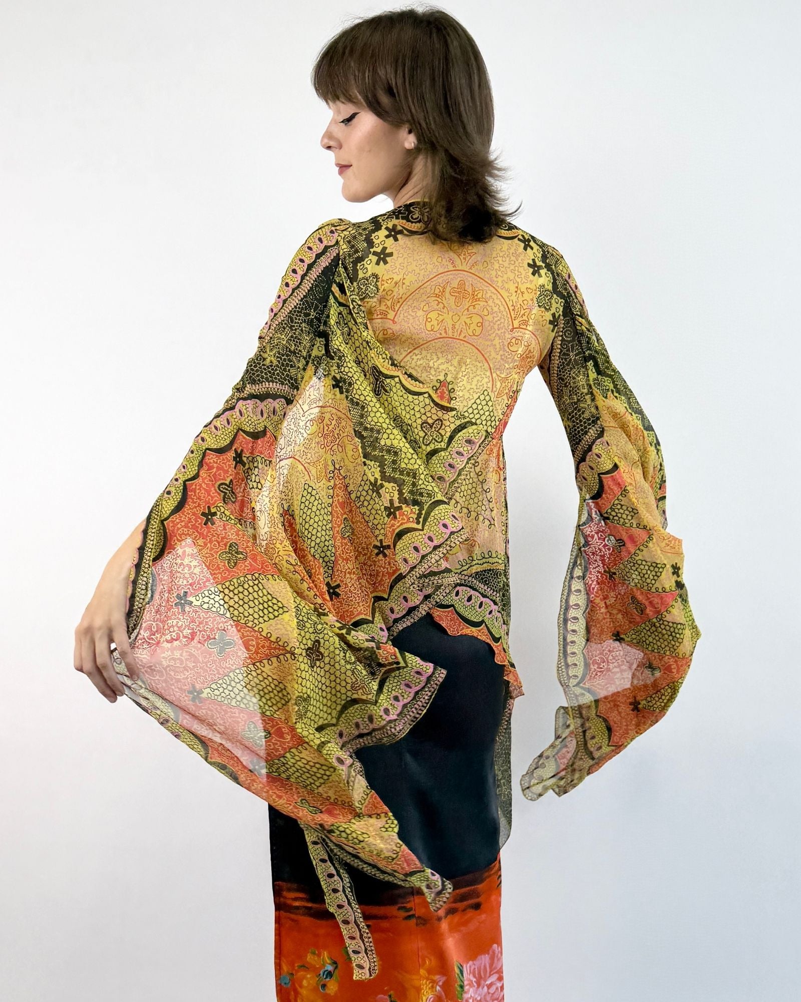 Zandra Rhodes Flutter Chiffon Tunic