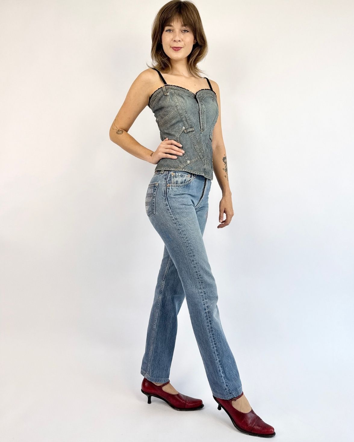 Levi's 501s Sparkling Heart Jeans