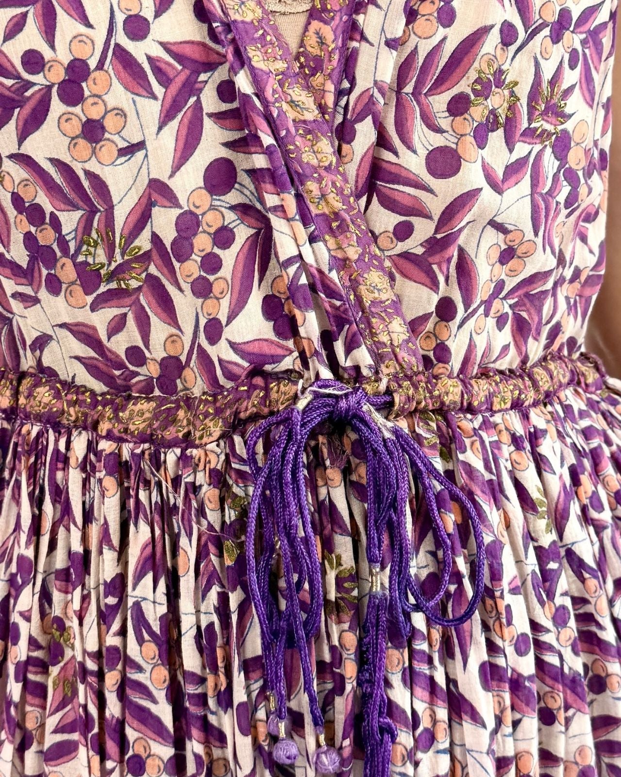 Purple Adini Indian Cotton Dress