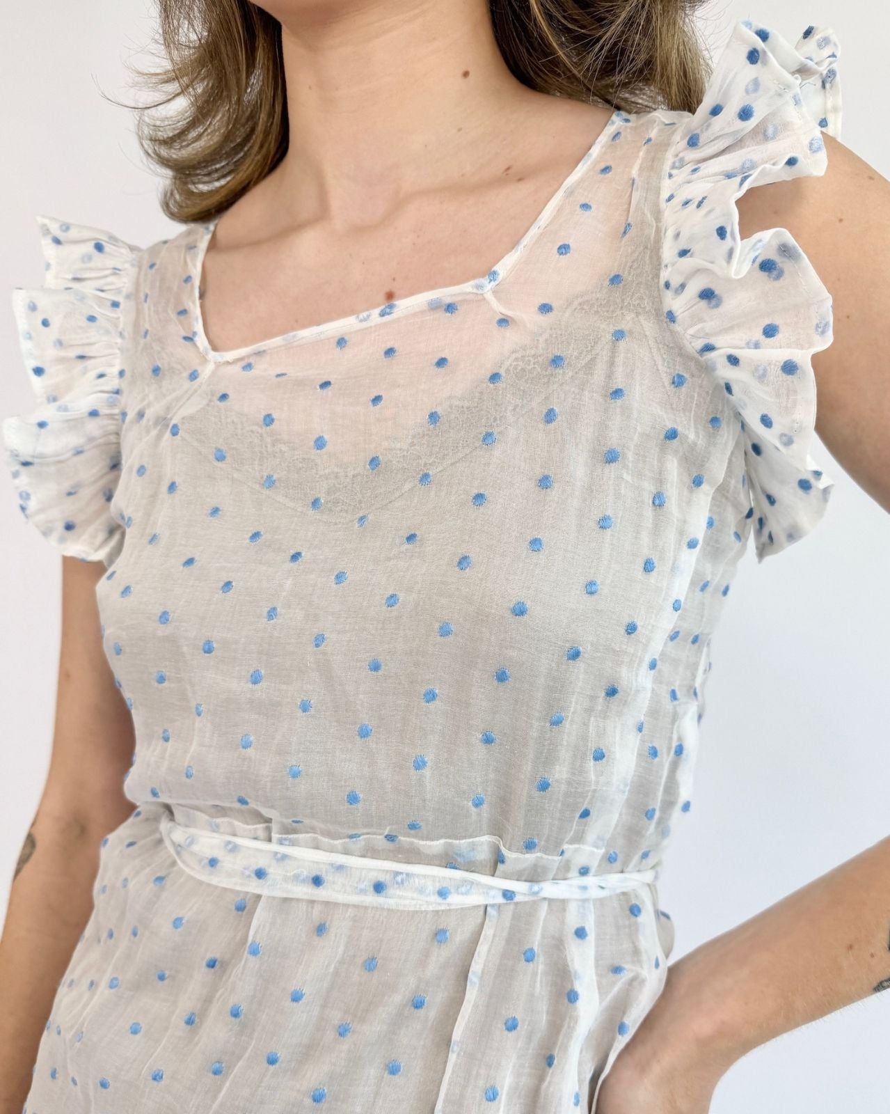 1930s Alice's Tea Party Voile Dress