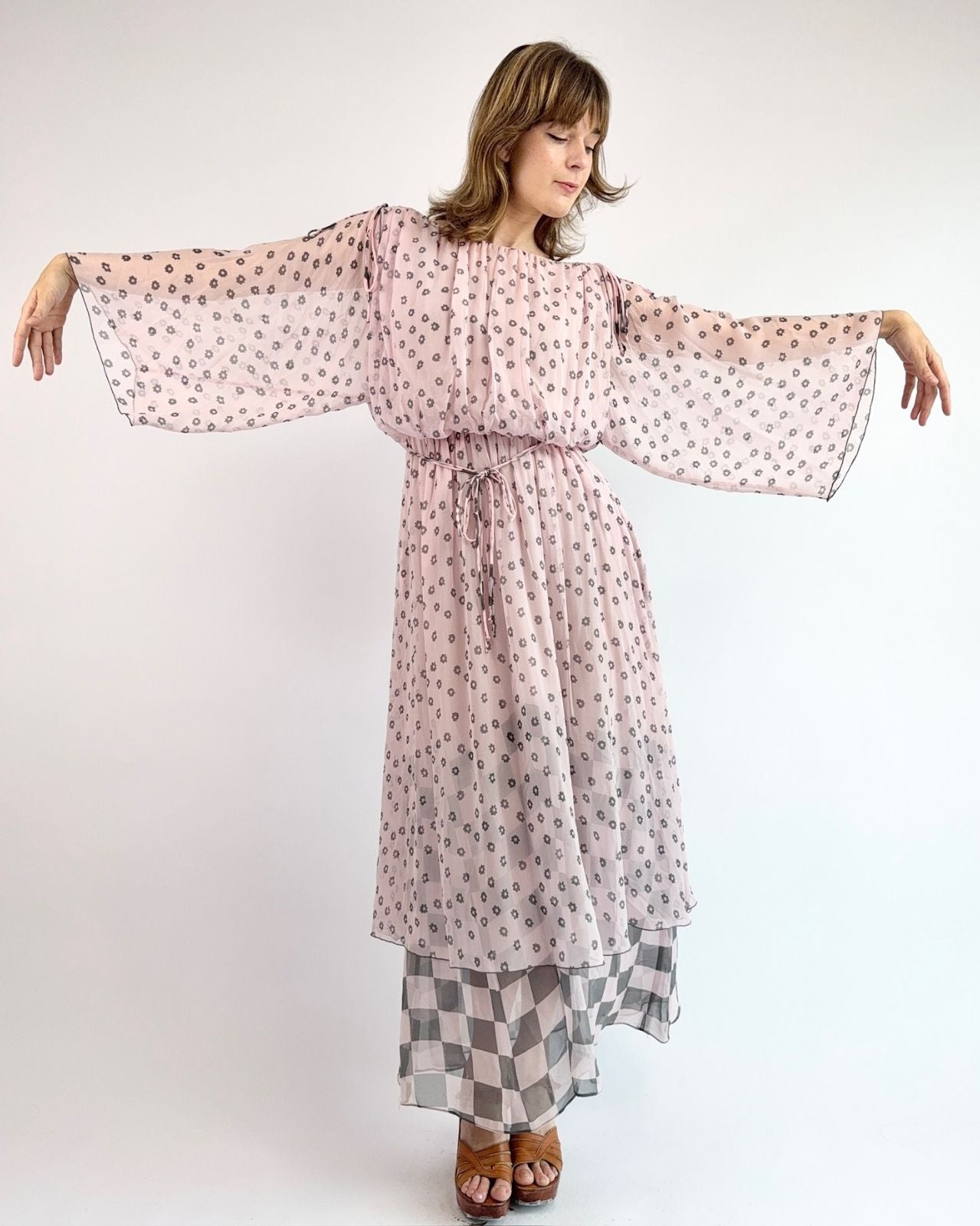 Scott Barrie Think Pink Chiffon Dress