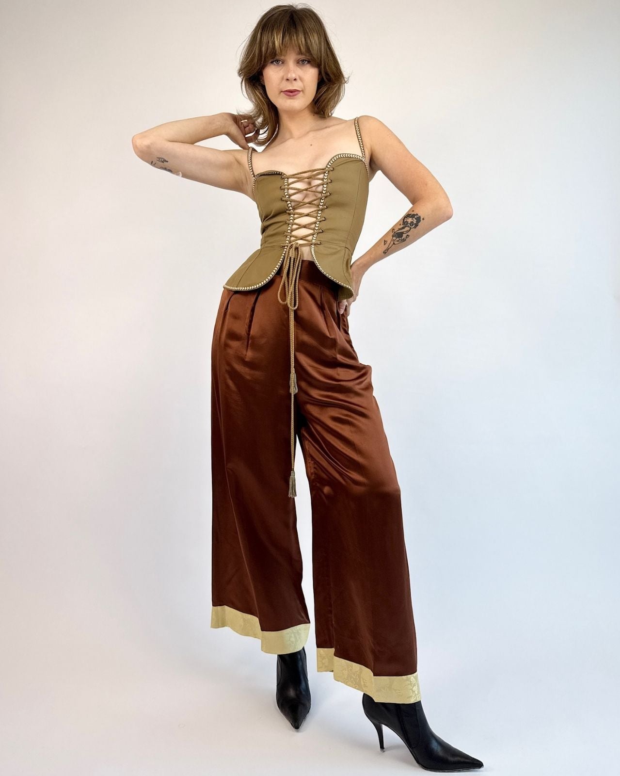 40s Spice Up Your Life Silk Pants