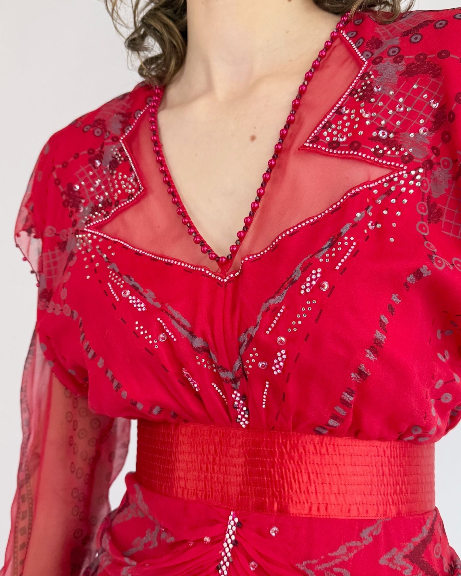 Zandra Rhodes Firecracker Maxi Dress