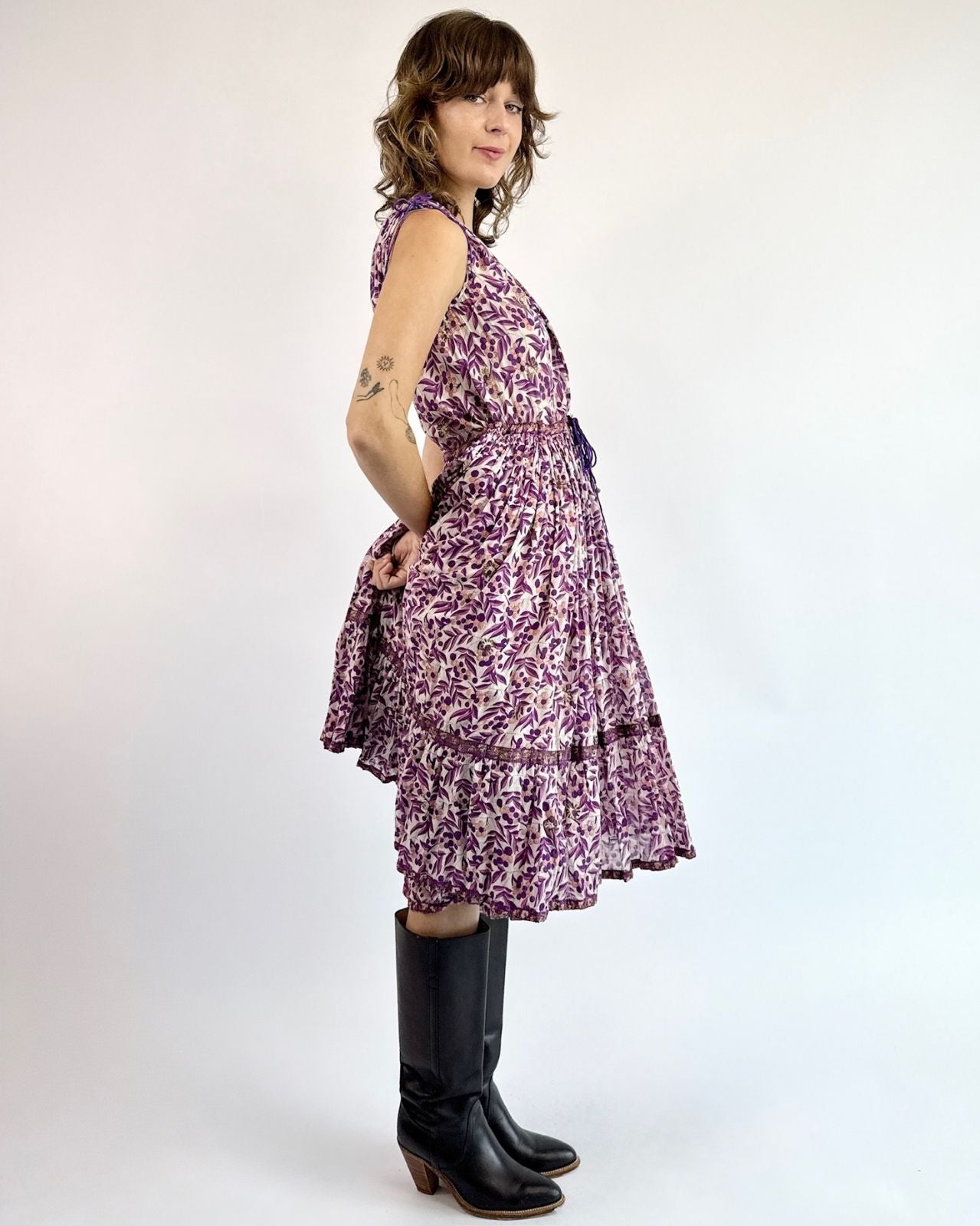 Purple Adini Indian Cotton Dress