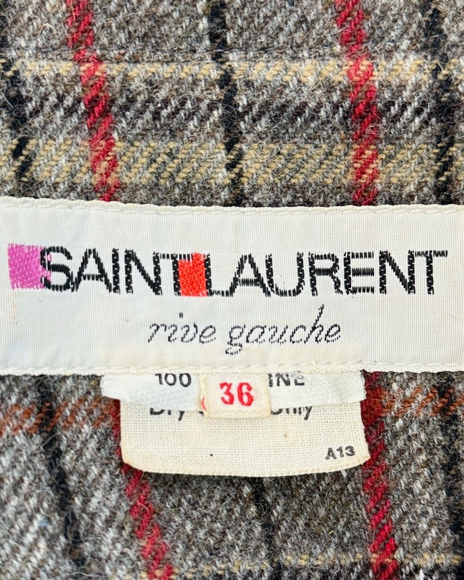 70s YSL Wool Plaid Jacket