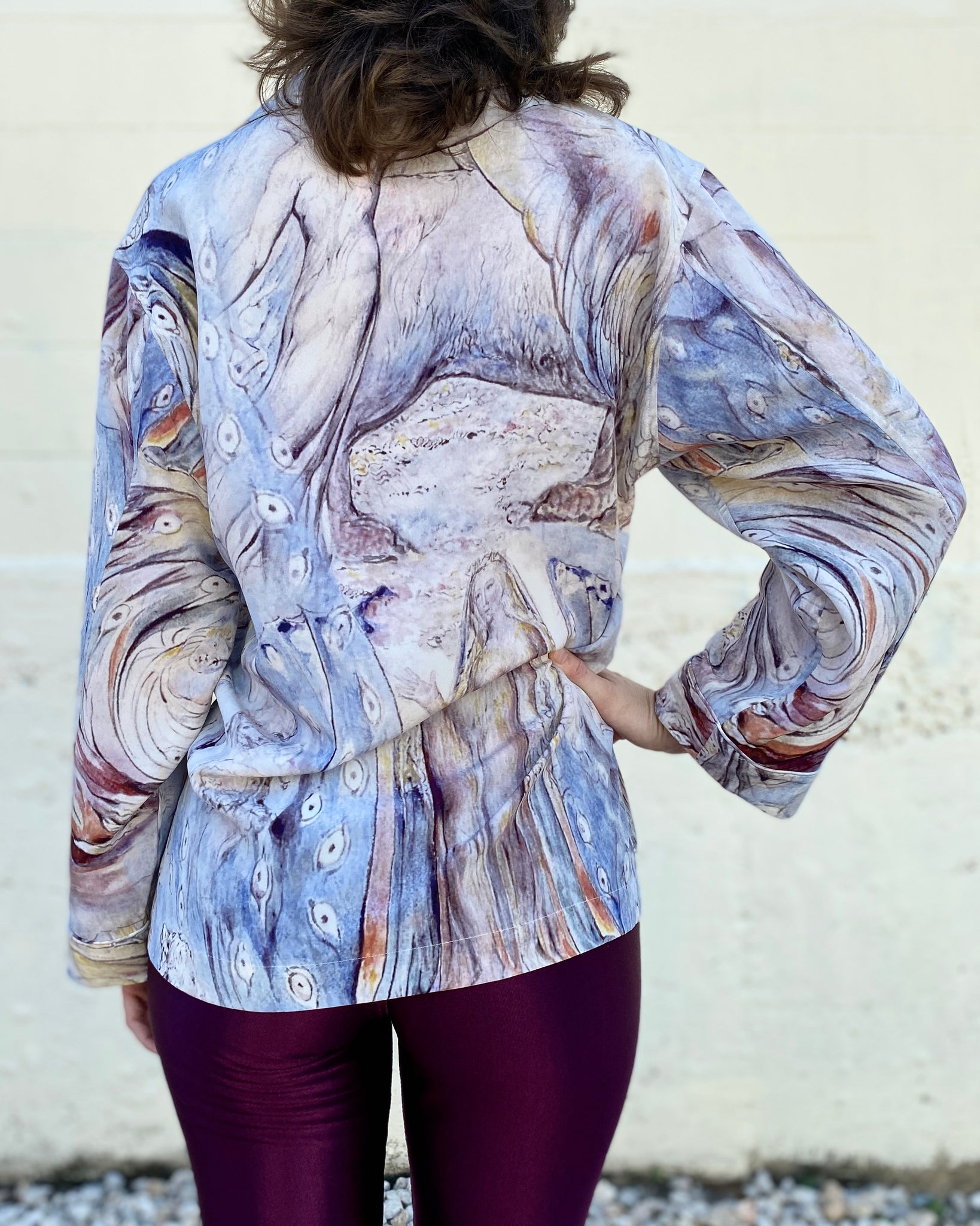 Ice Princess Alexander McQueen Watercolor Silk Blouse