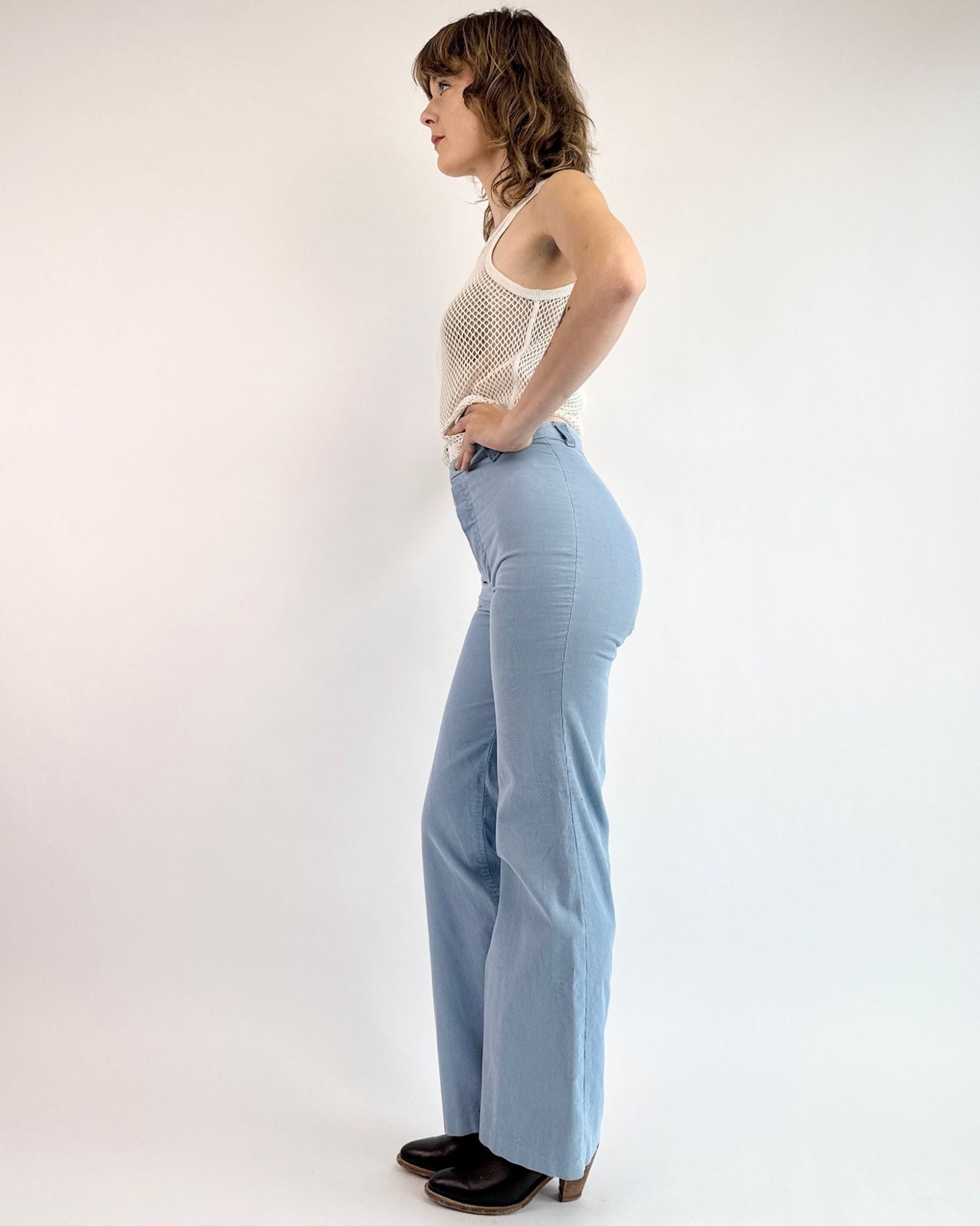 Ditto Pastel Plains Blue Corduroy Bells