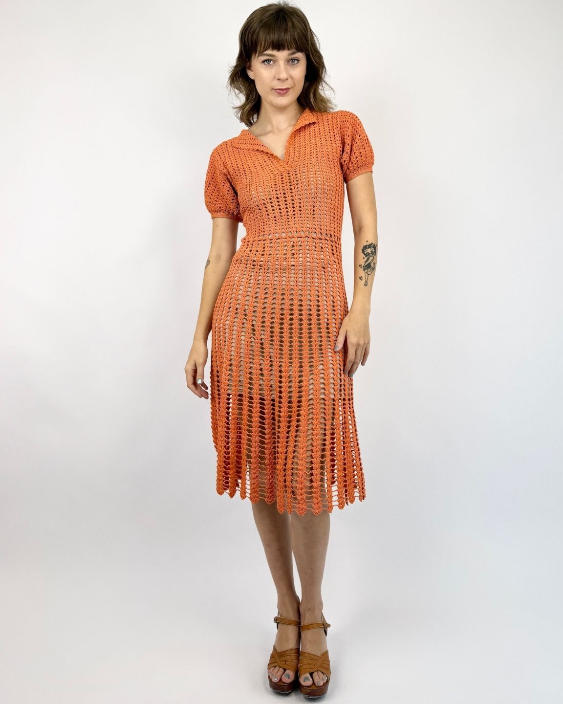 1930s Blazing Horizons Crochet Dress