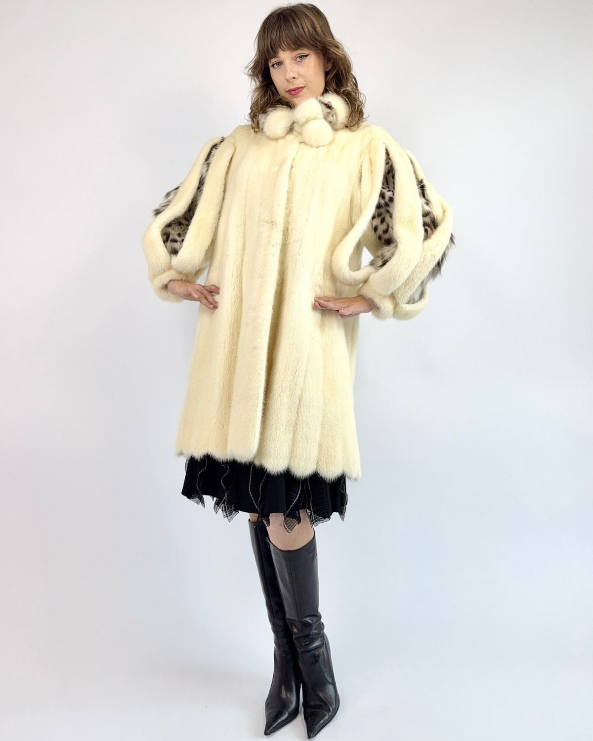 On The Prowl Mink and Lynx White Coat