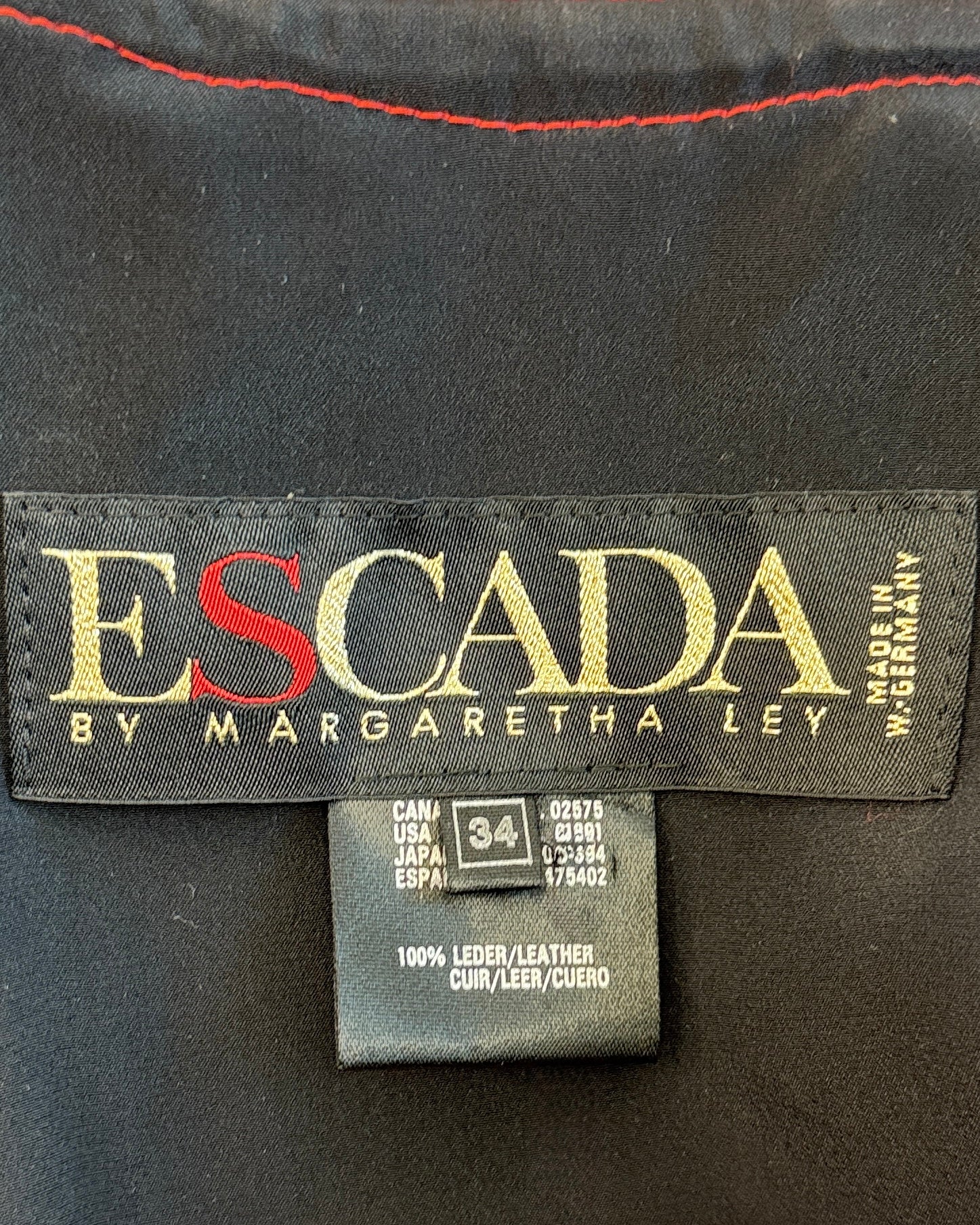 Escada Ten Hut Red Leather Jacket