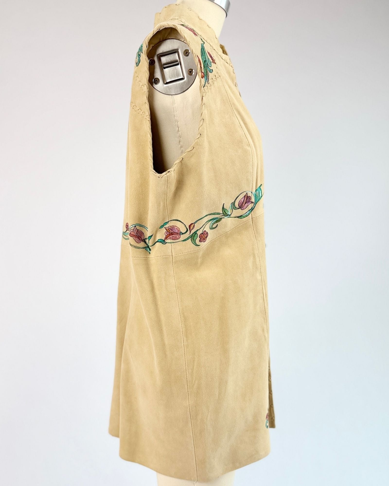 Gossamer Wings Hand Painted Leather Vest