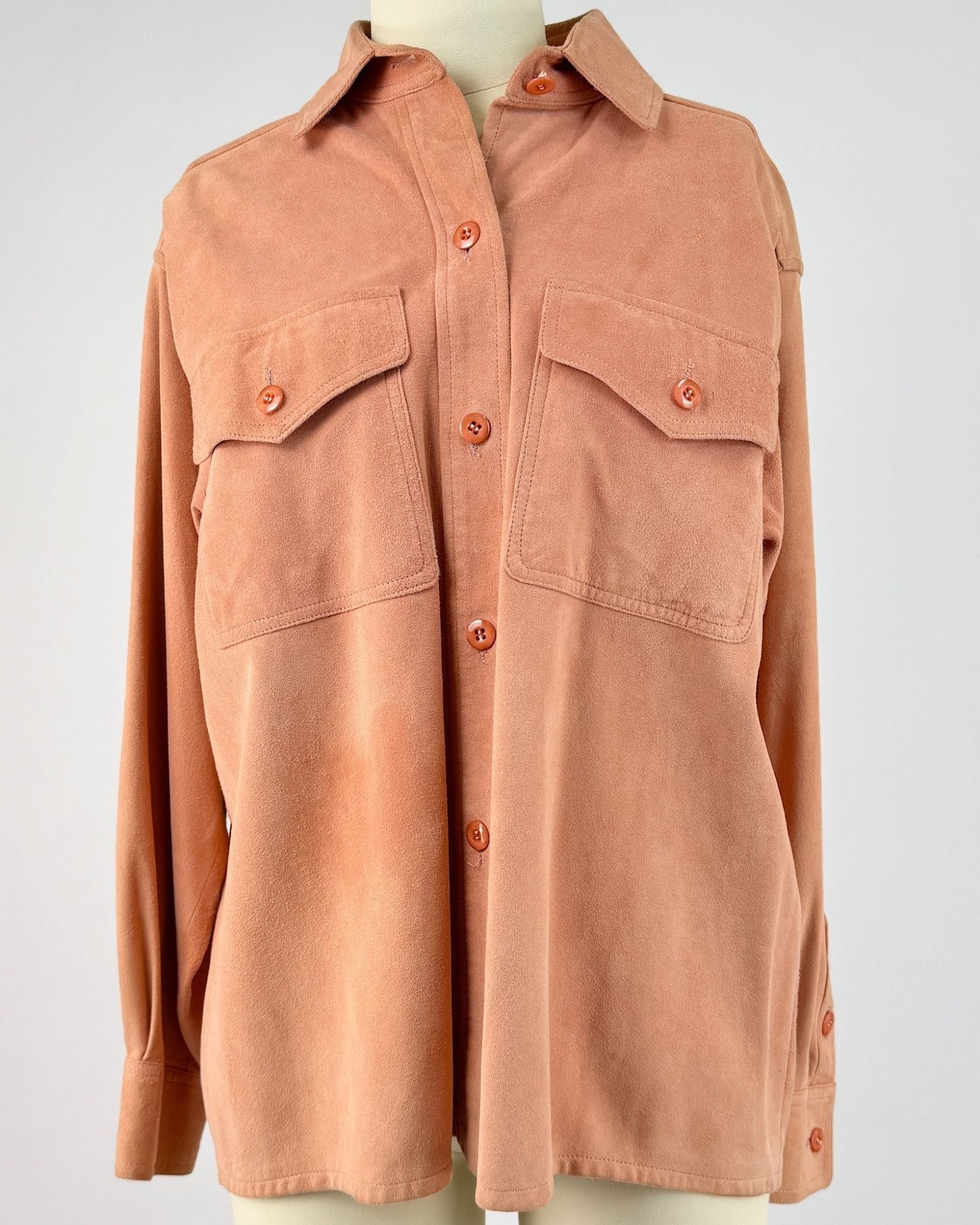 Pink YSL Suede Shirt