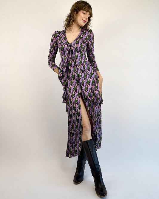 70s A Dame a Dozen Maxi Dress