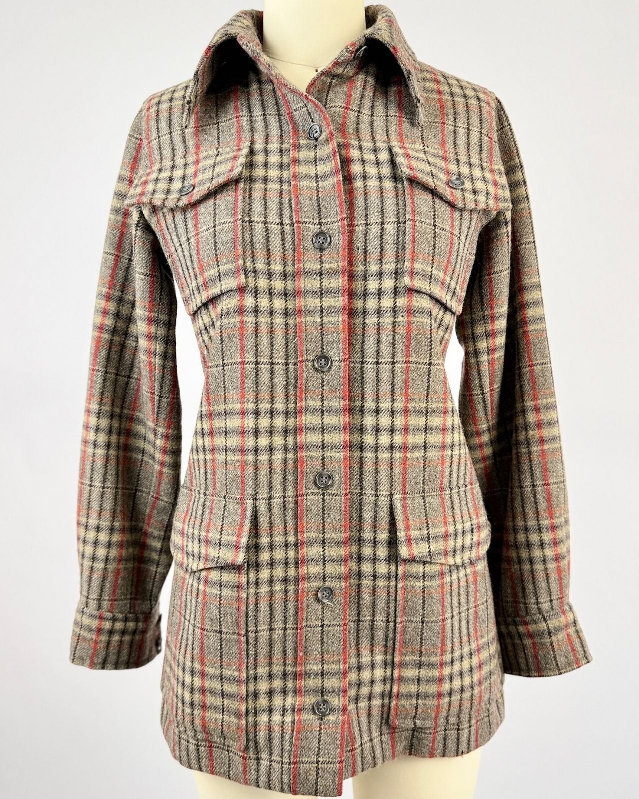 70s YSL Wool Plaid Jacket