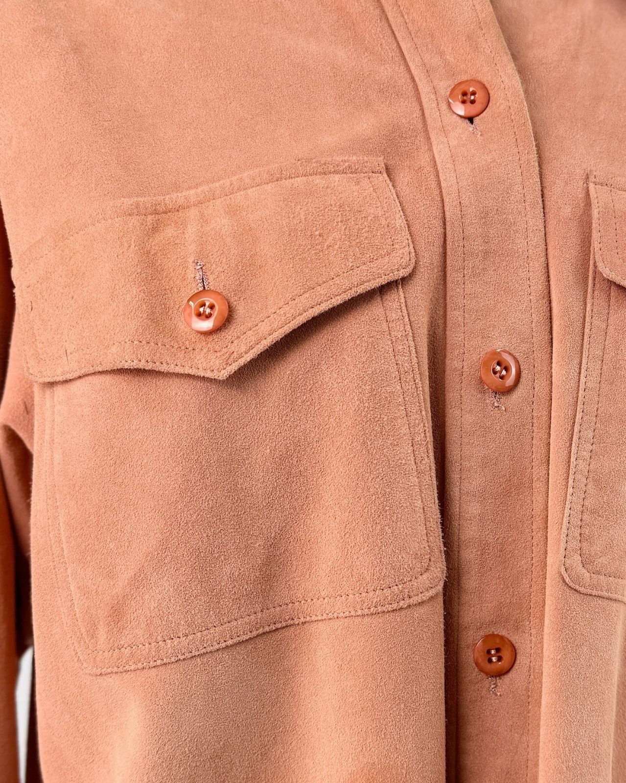 Pink YSL Suede Shirt