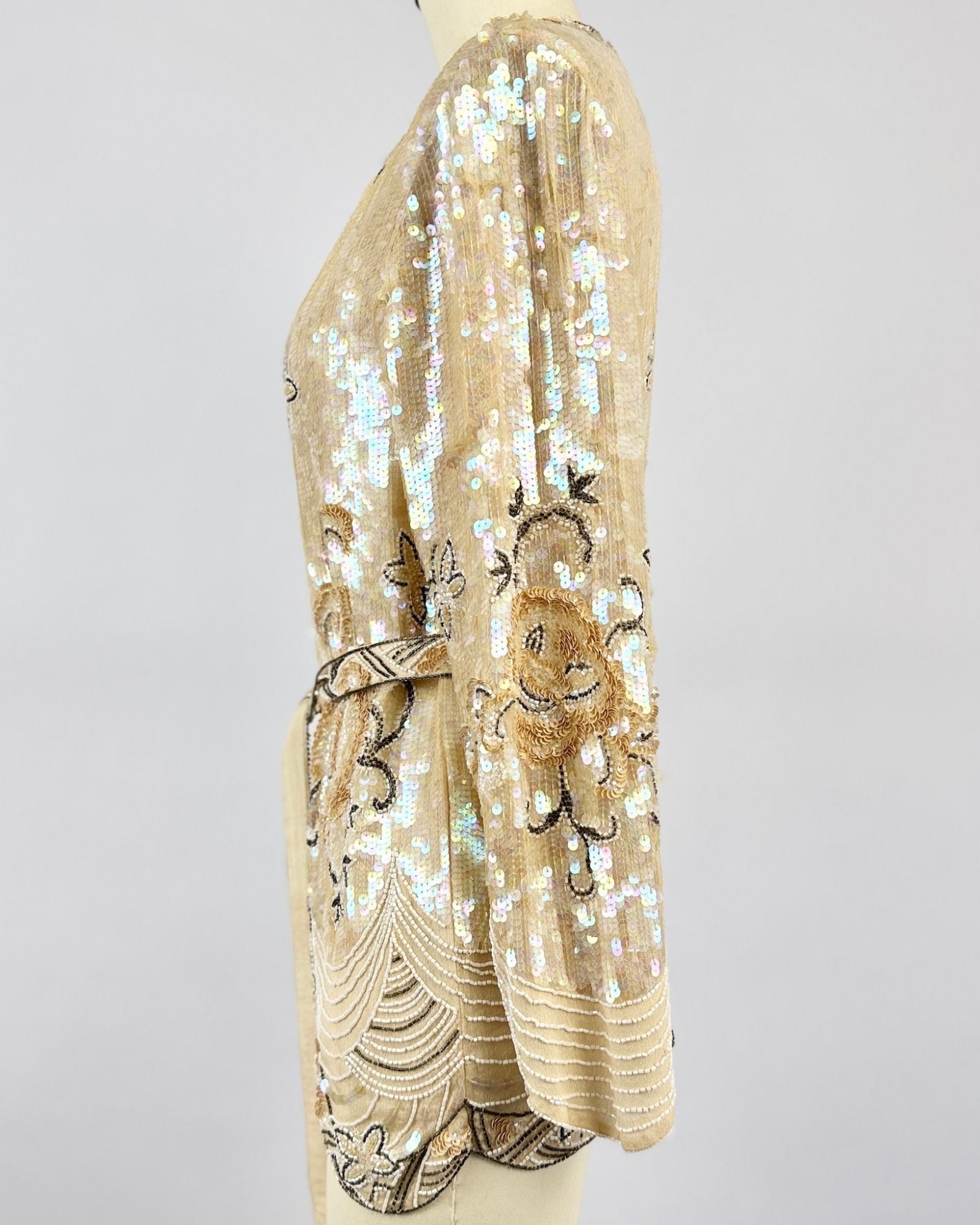 Delicate Cream Sequin Jacket