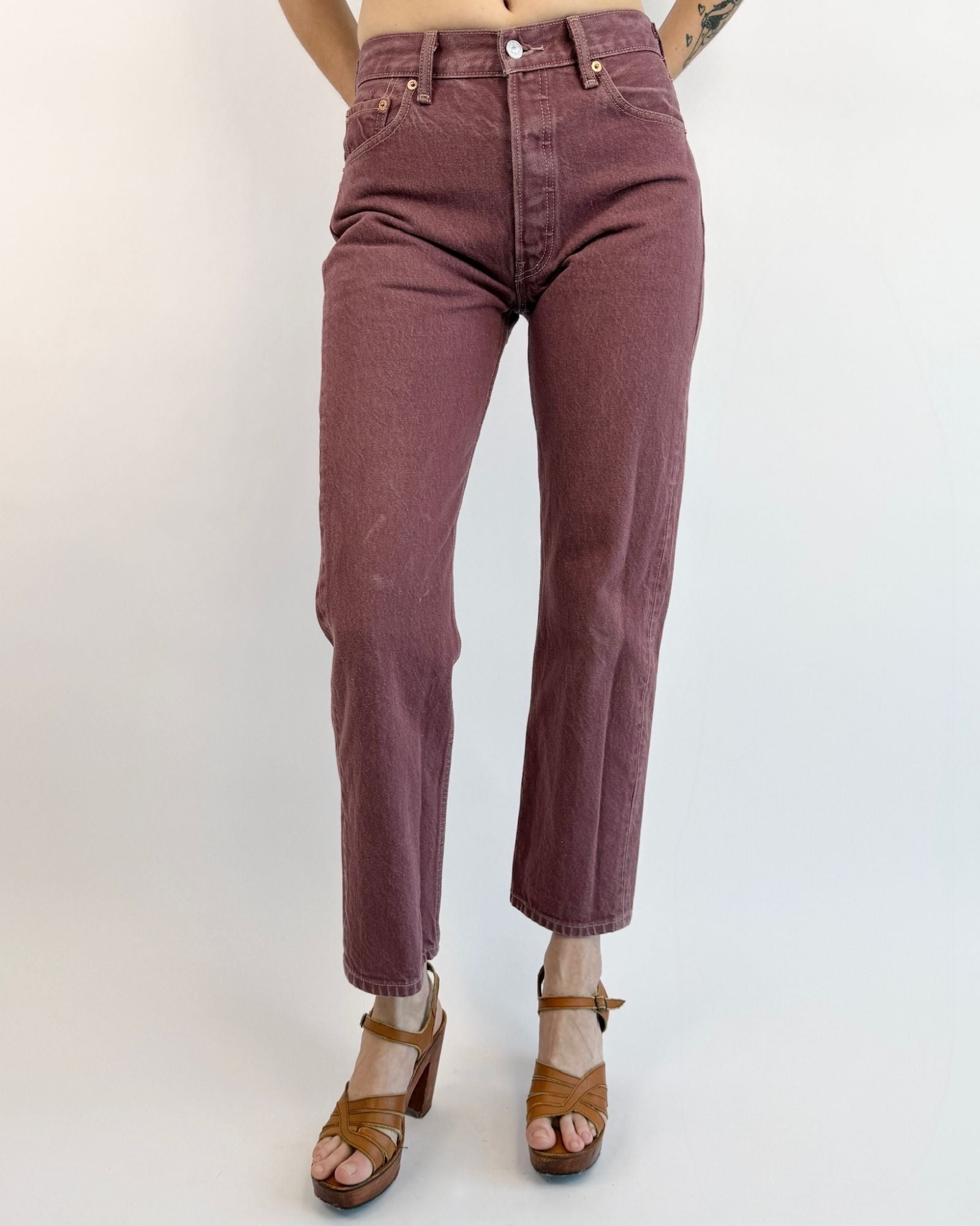 Sugar Plum Levi's Over Dyed 501s