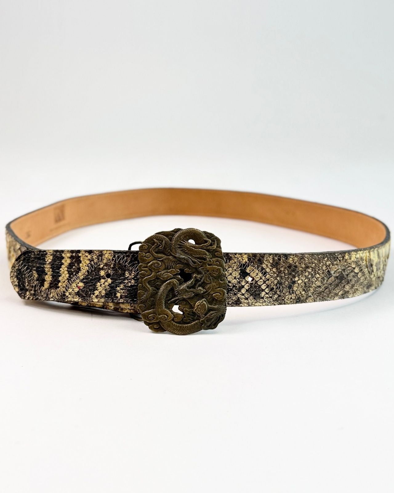 Brass Chinese Dragon Belt Buckle