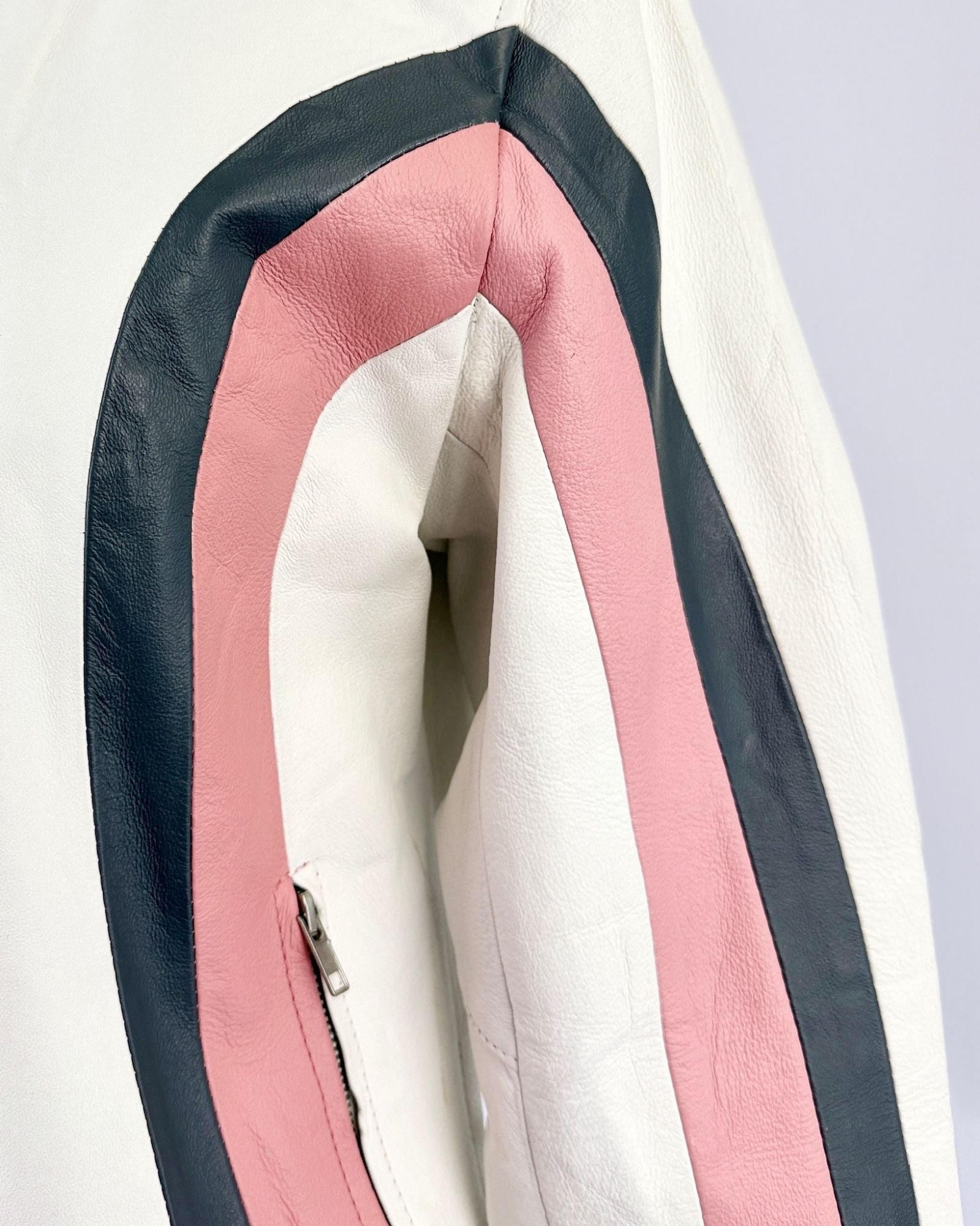 Pink & White Moto Mami Jacket