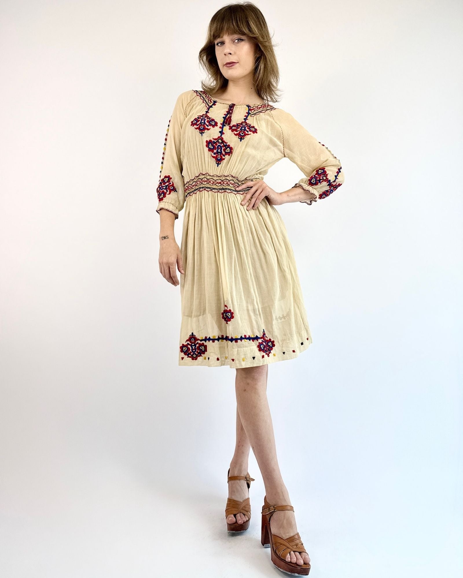 1930s Stories Entwined Hungarian Embroidered Dress