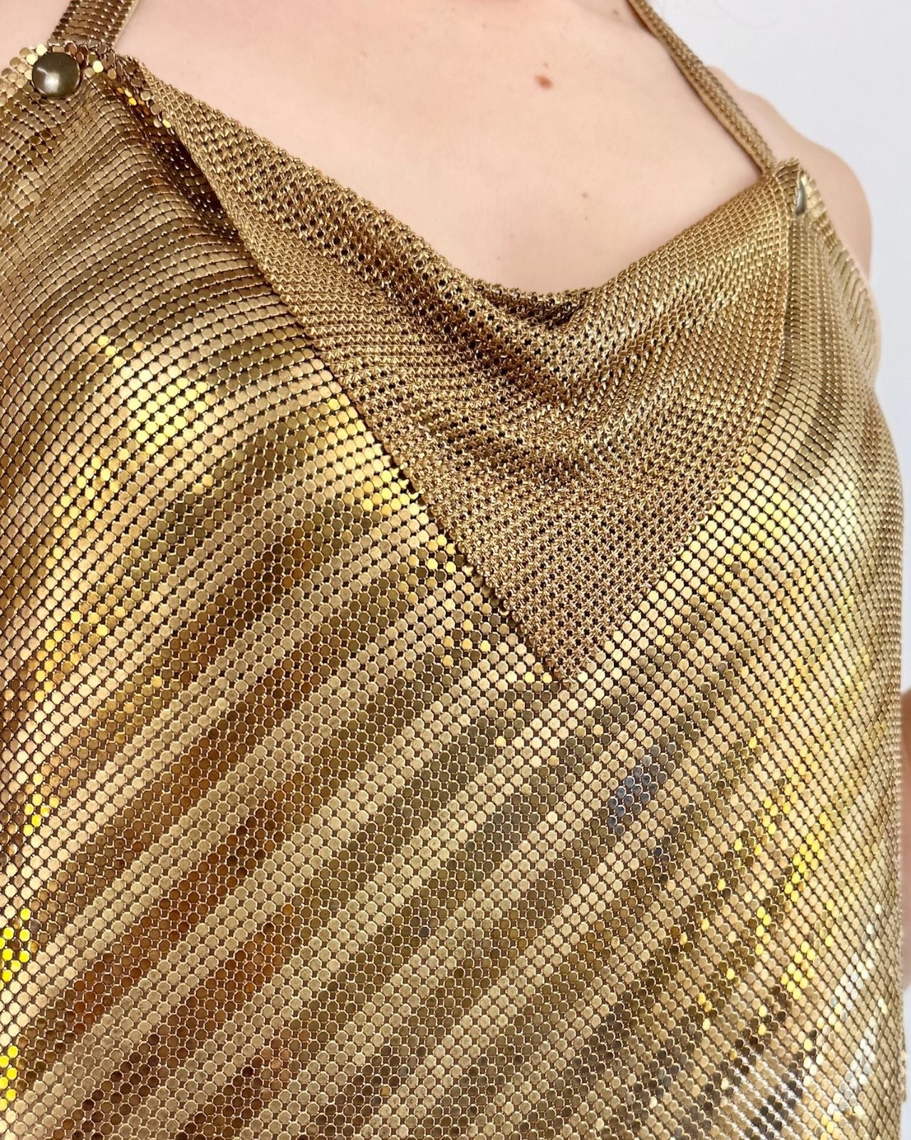 Golden Hour Chainmail Halter Top