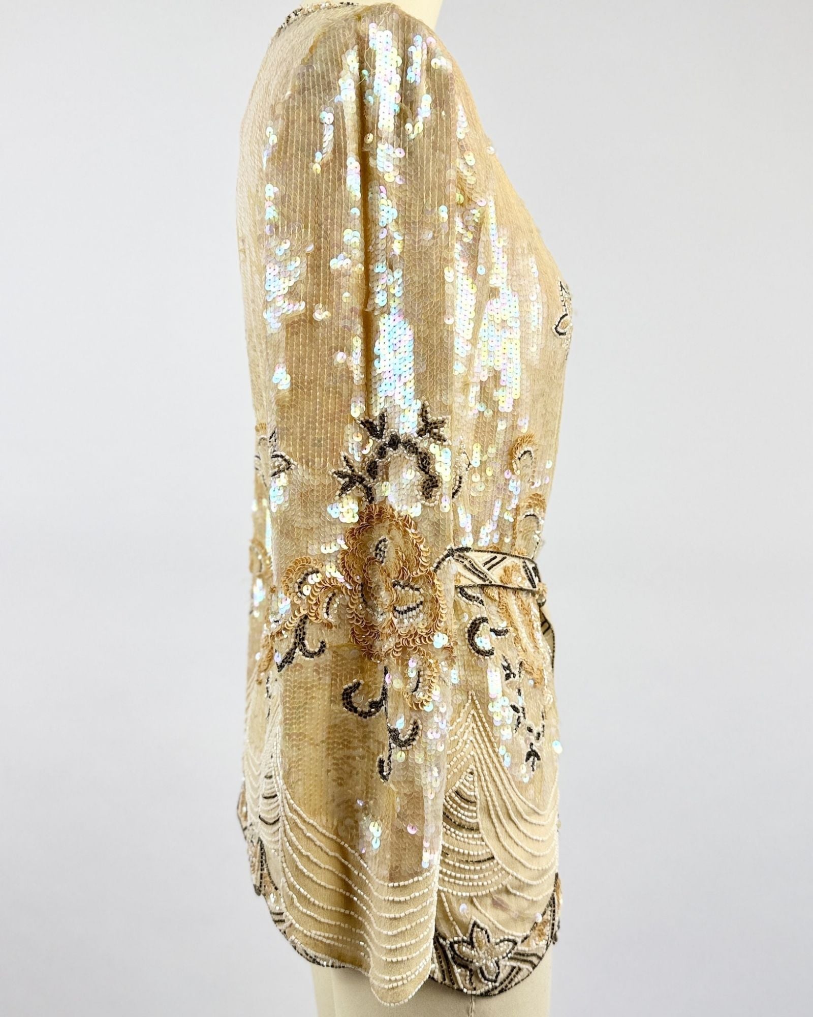 Delicate Cream Sequin Jacket