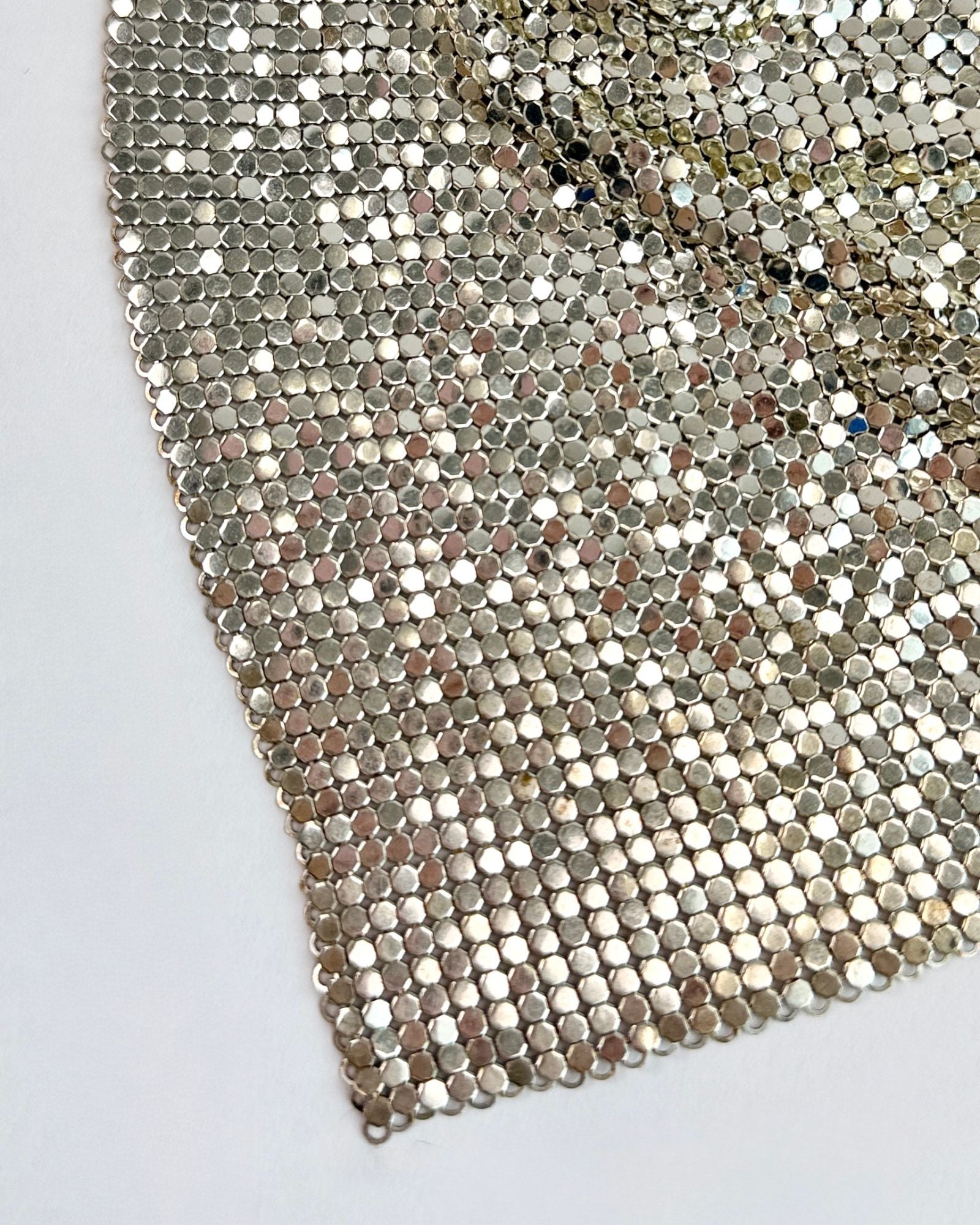 Whiting and Davis Silver Mesh Necklace