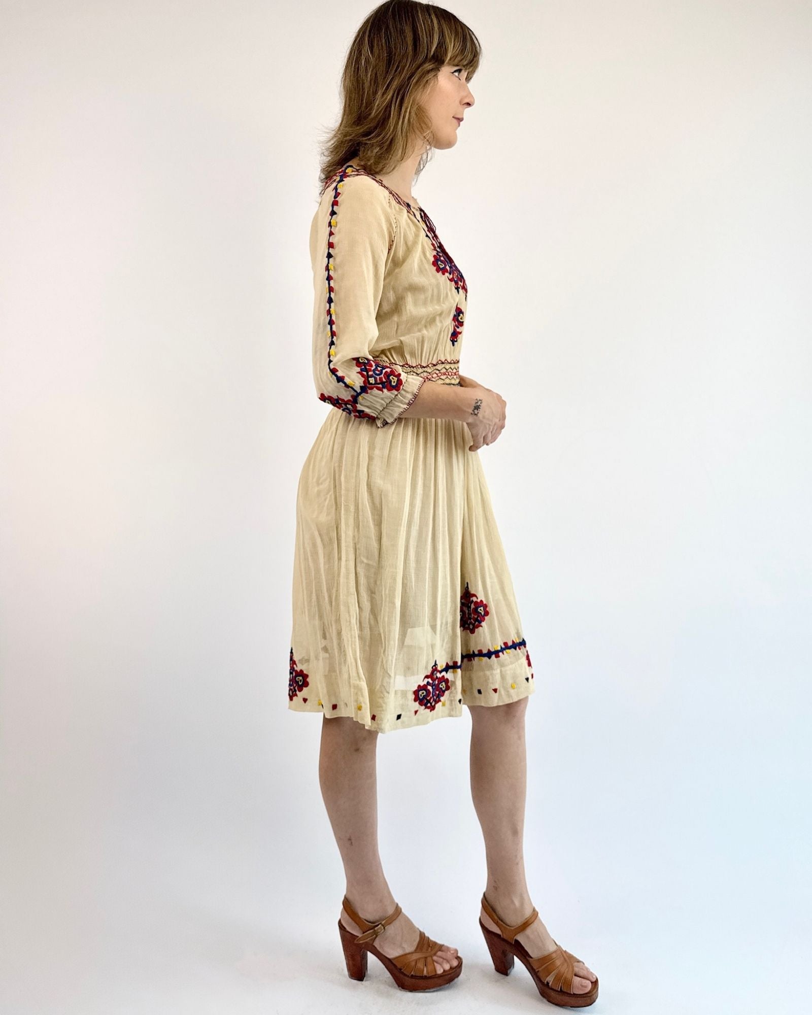 1930s Stories Entwined Hungarian Embroidered Dress