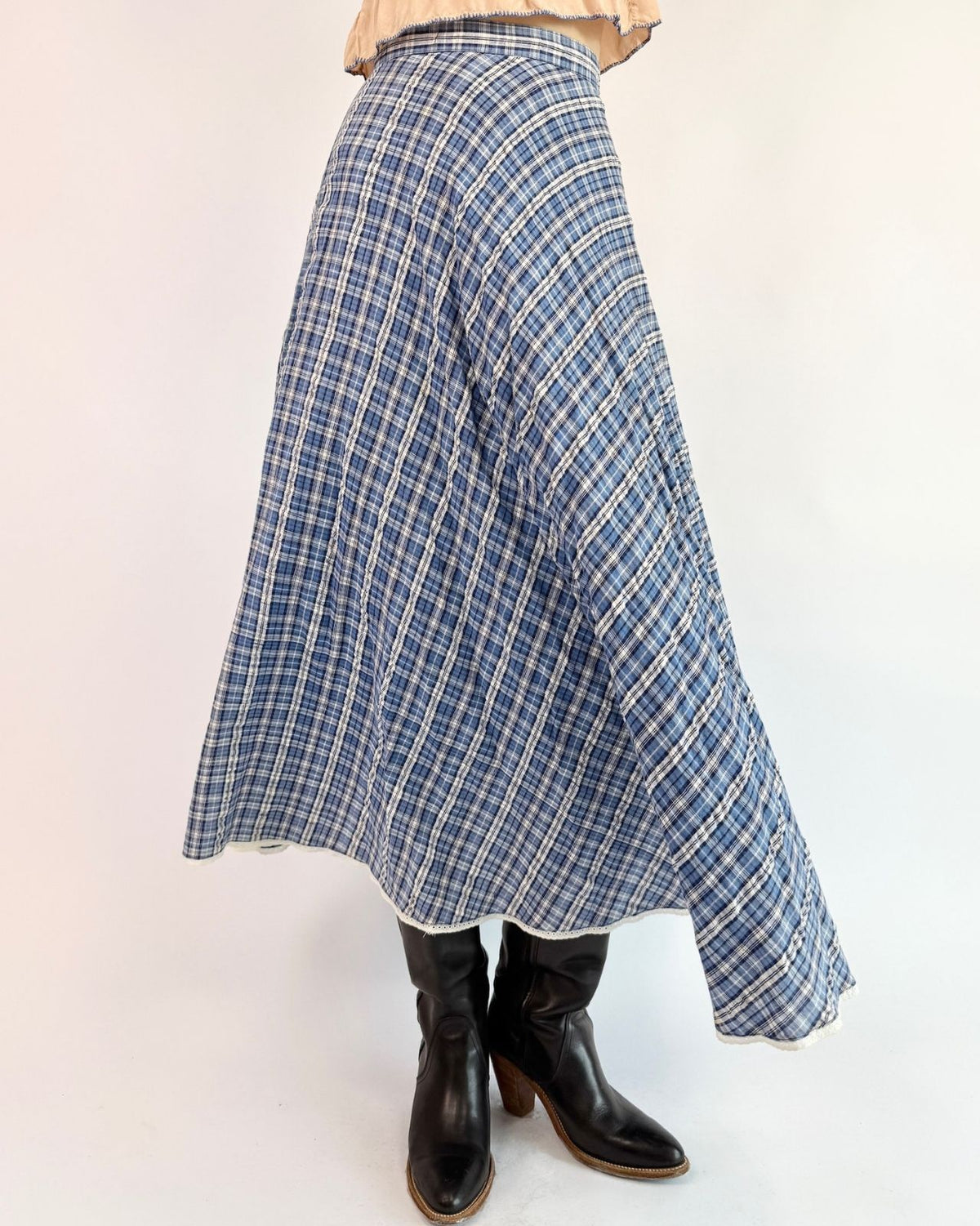 Crossing Paths Plaid Maxi Skirt