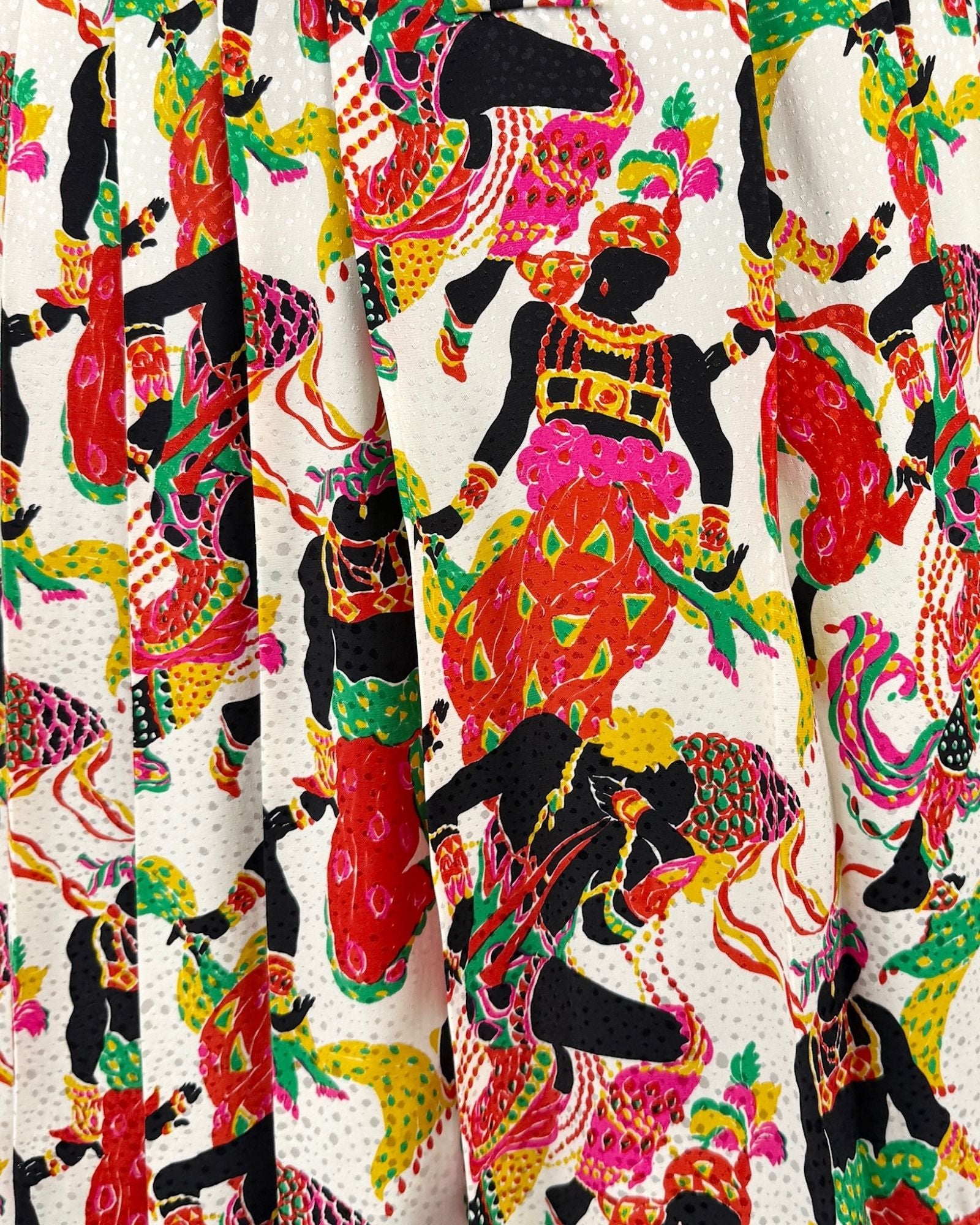 YSL Leon Bakst Silk Secretary Dress