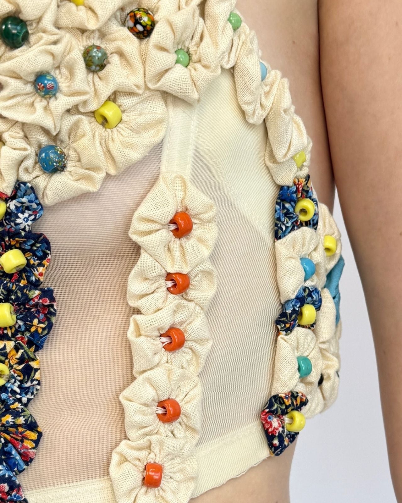 Rainbow Touch Beaded Bustier