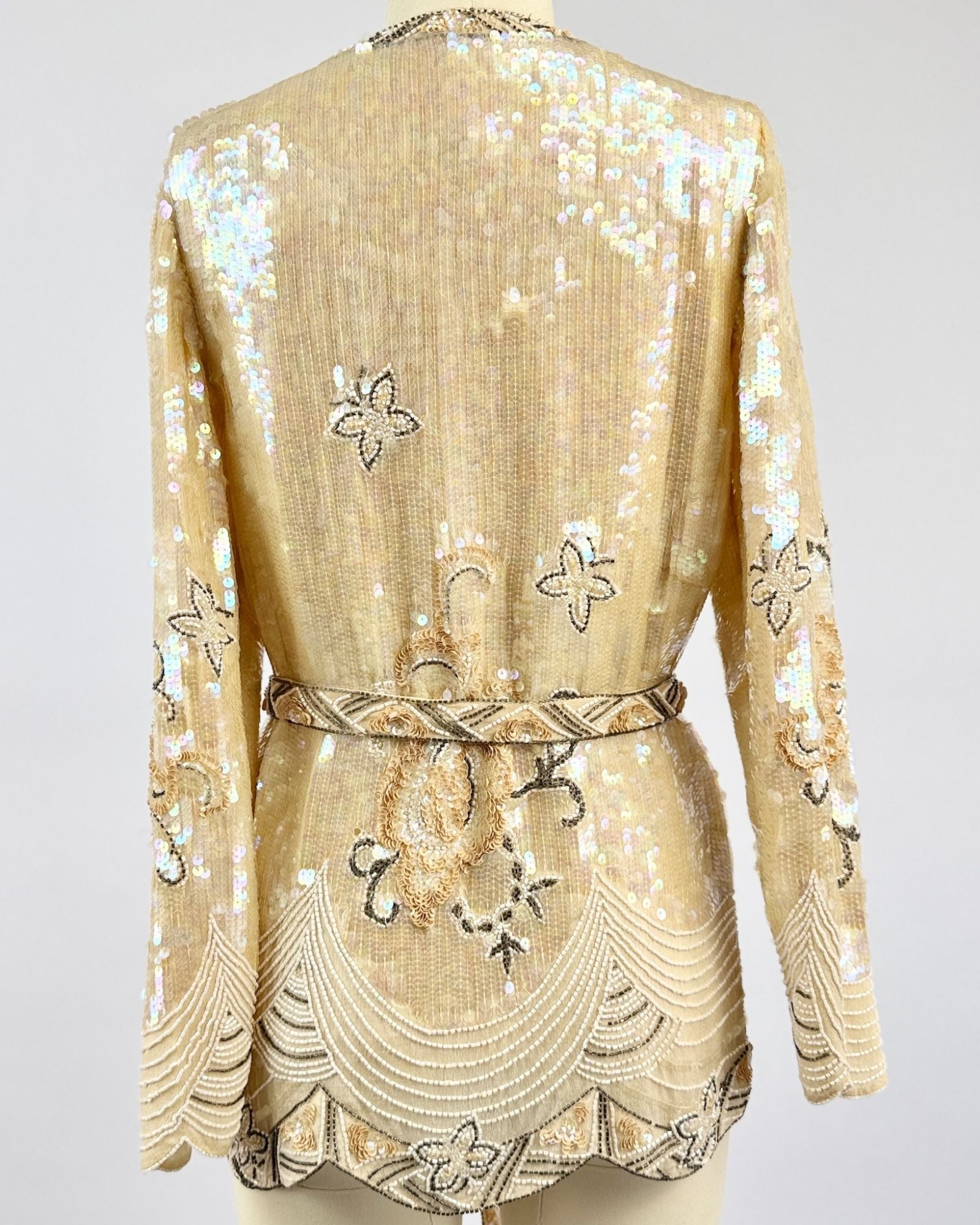 Delicate Cream Sequin Jacket