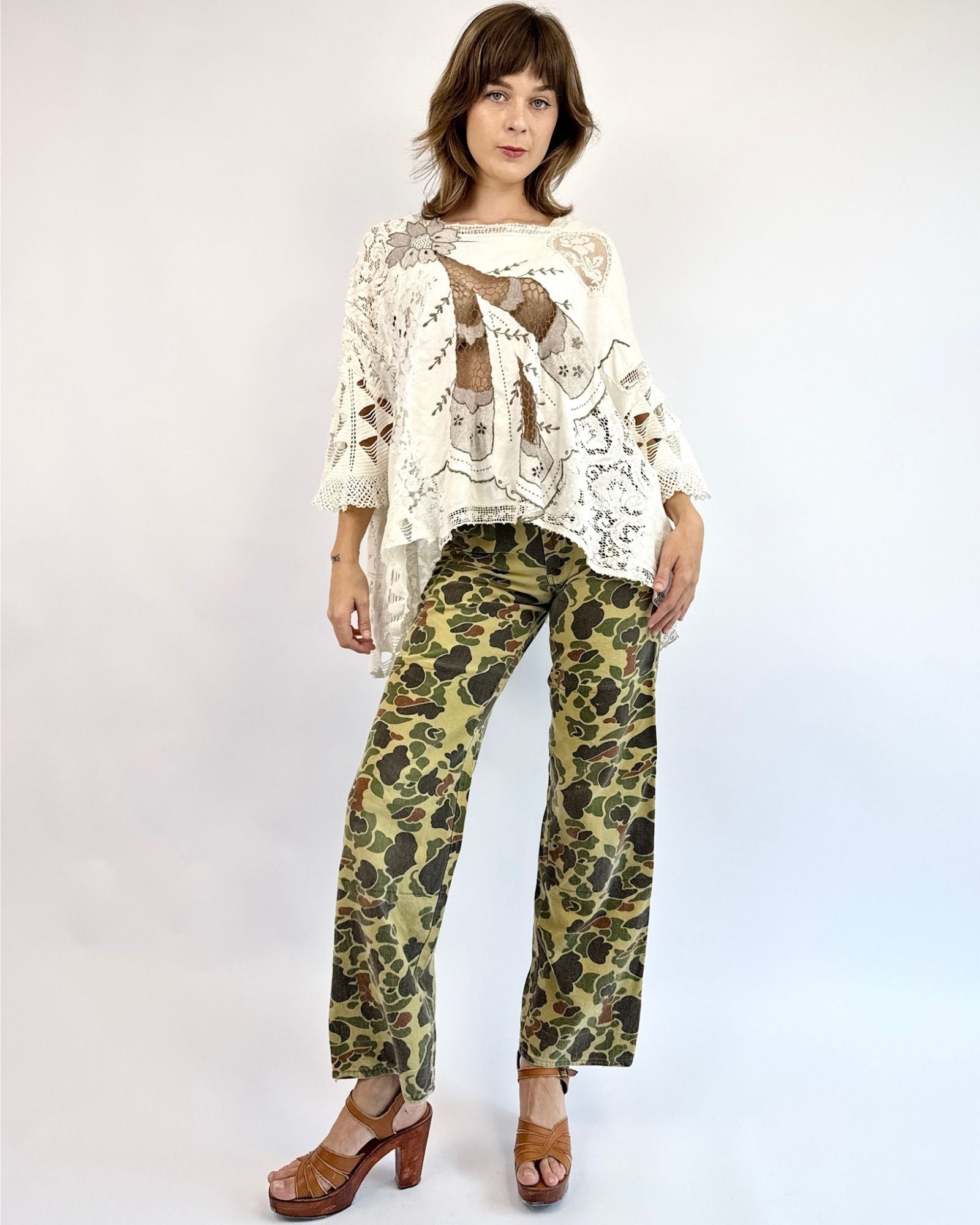 Char Soul Windows Lace Crochet Tunic