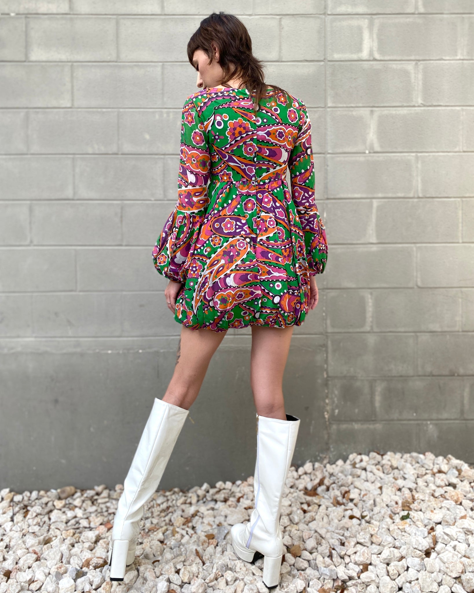 1960's Shortstops Psych Micro Mini Dress