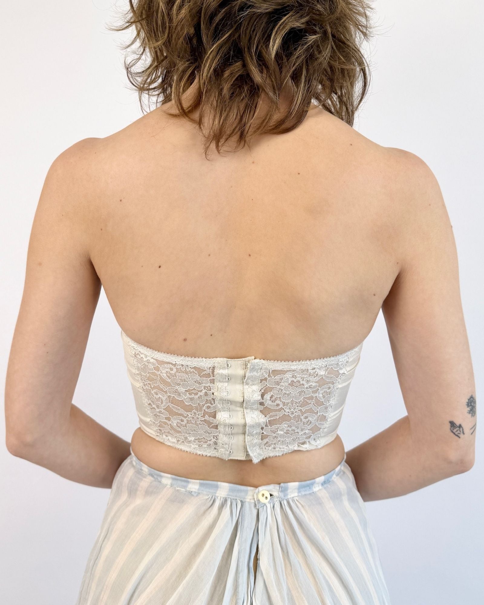 Christian Dior White Lace Bustier
