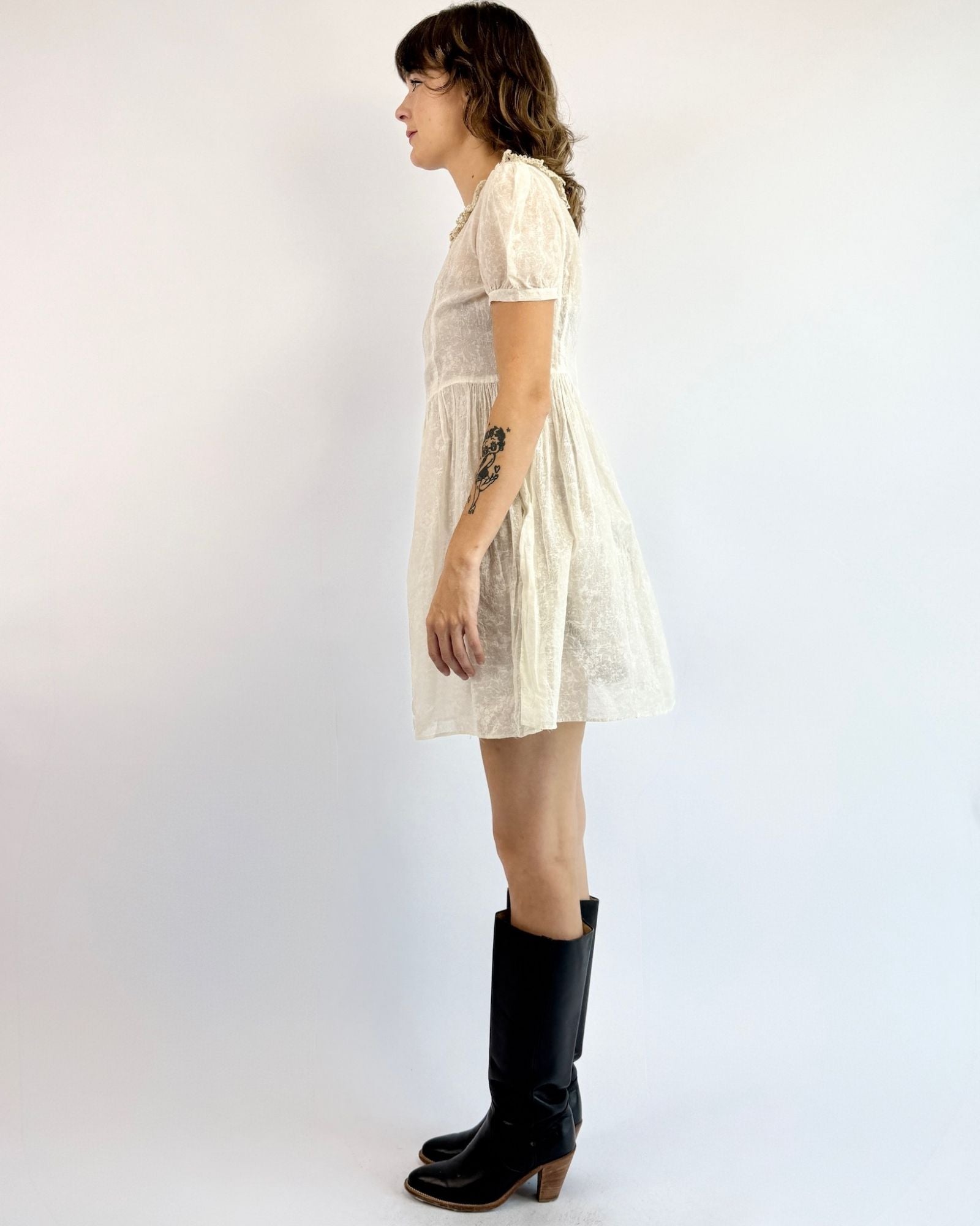 Edwardian Earth Angel Silk Babydoll Dress