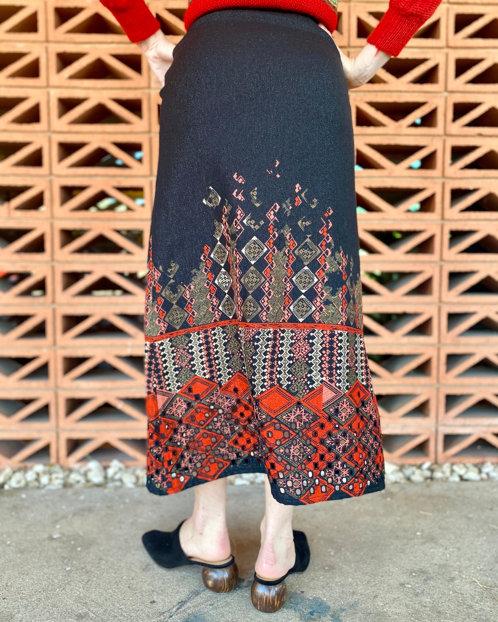 Christian Lacroix Colorful Wool Skirt